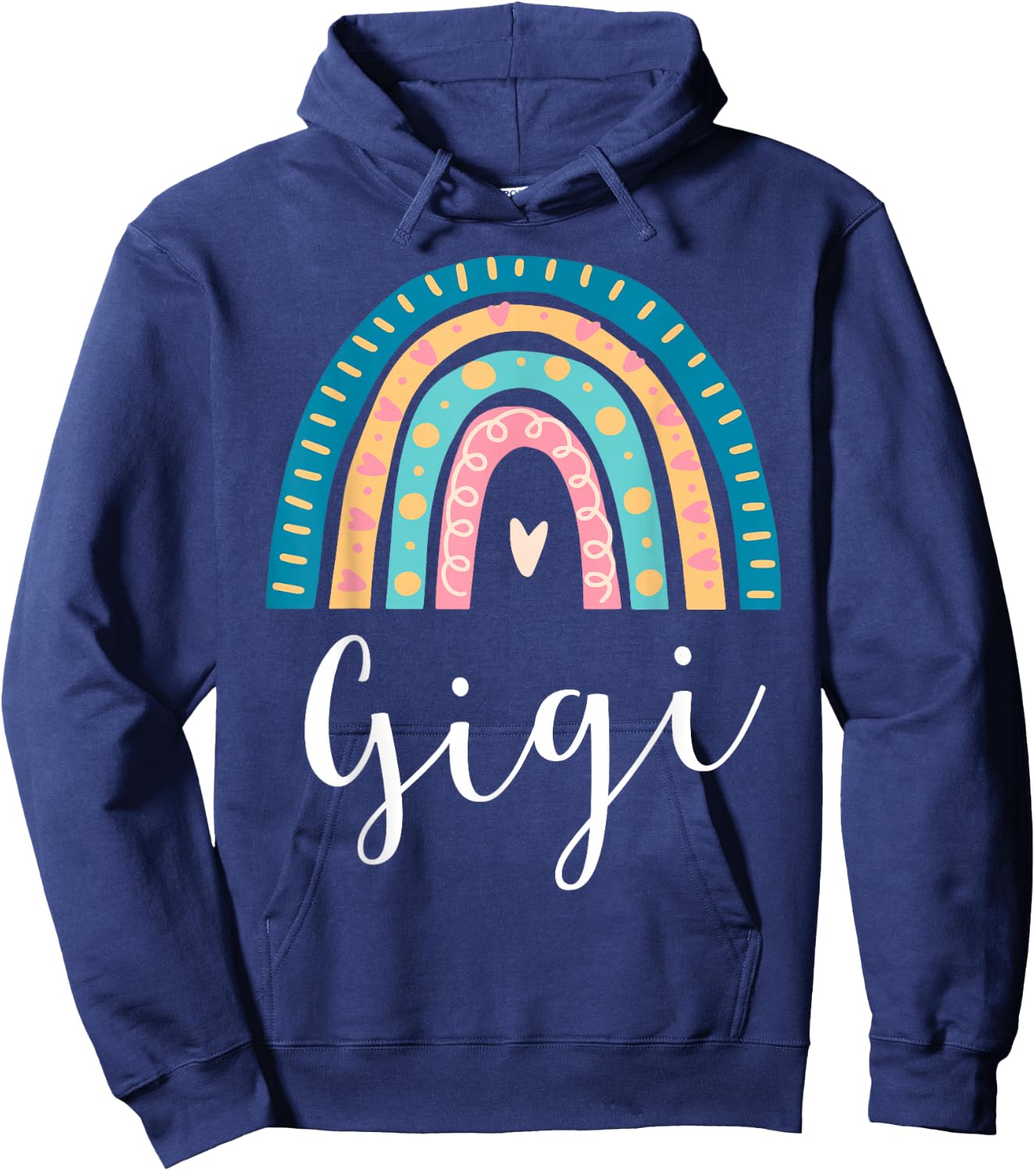 Gigi Rainbow Gifts For Grandma Family Matching Birthday Hoodie - Hoodie | Navy