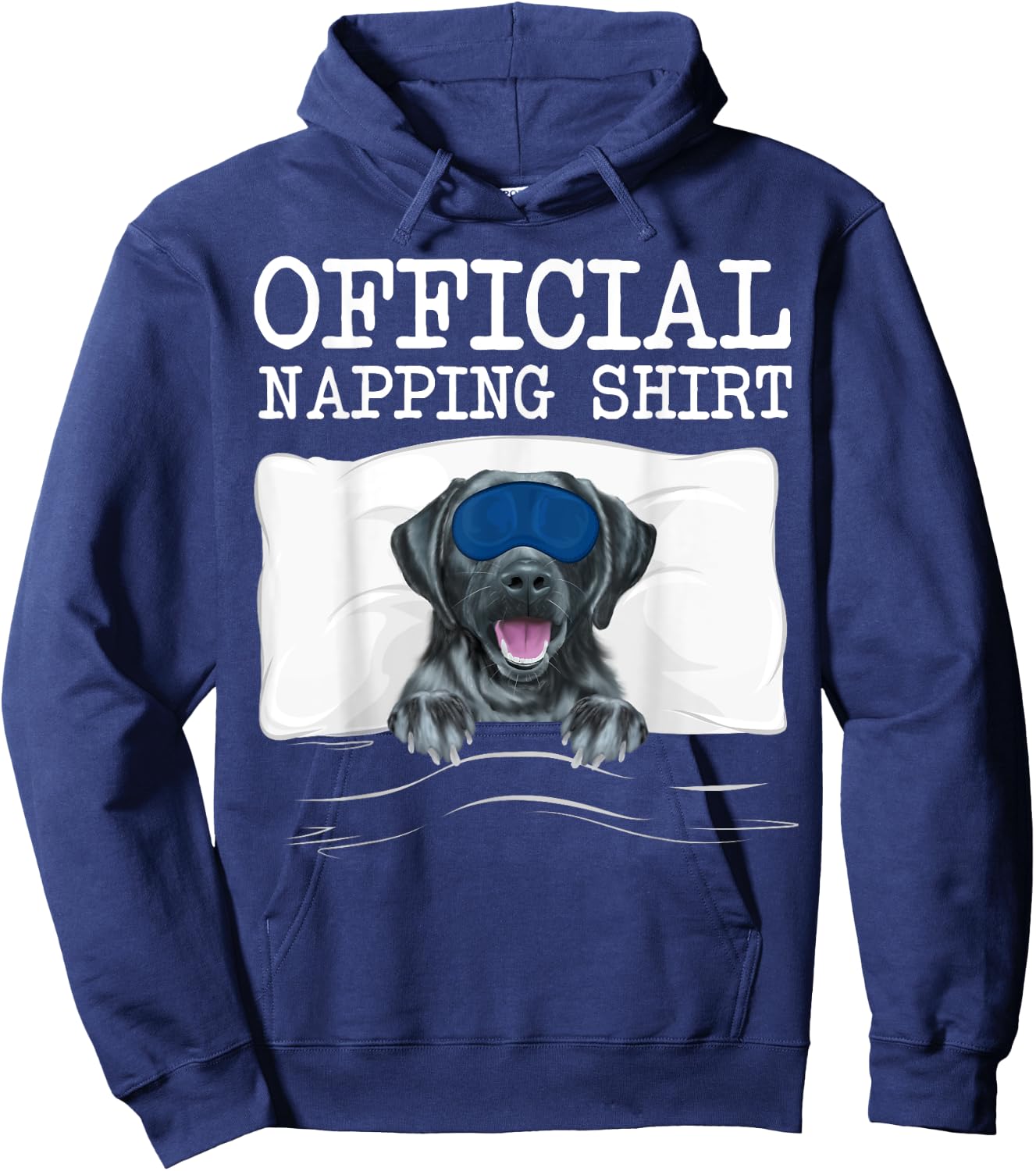 Sleeping Black Labrador Retriever Sleep Official Napping Hoodie - Hoodie | Navy