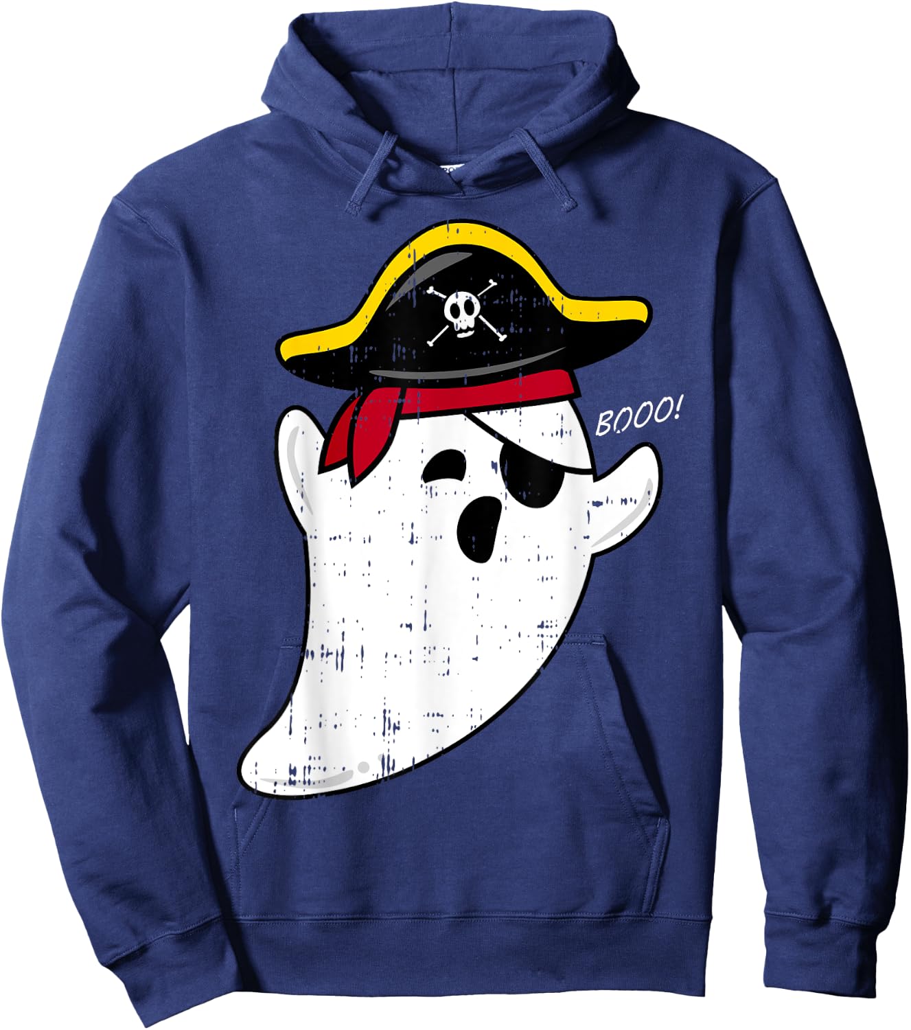 Scary Cute Ghost Pirate Boo Costume Easy Halloween Gifts Hoodie - Hoodie | Navy
