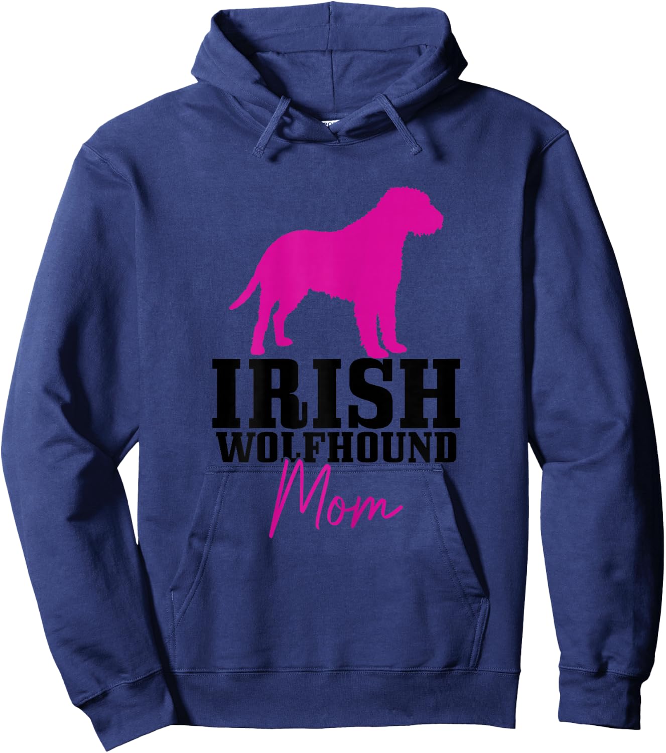Irish Wolfhound Dog Owner Wolf Dog Mama Hoodie - Hoodie | Navy