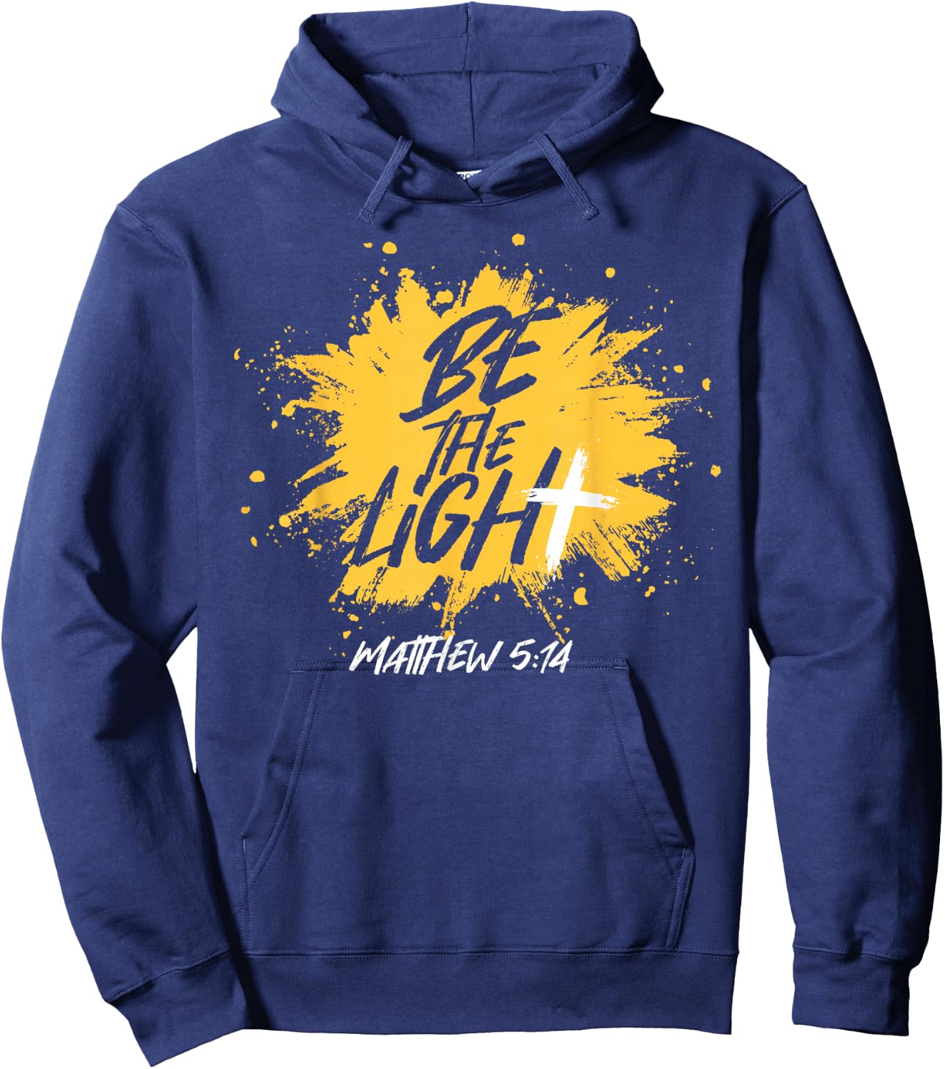 Christian Bible Verse Be The Light Matthew 5:14 Hoodie - Hoodie | Navy