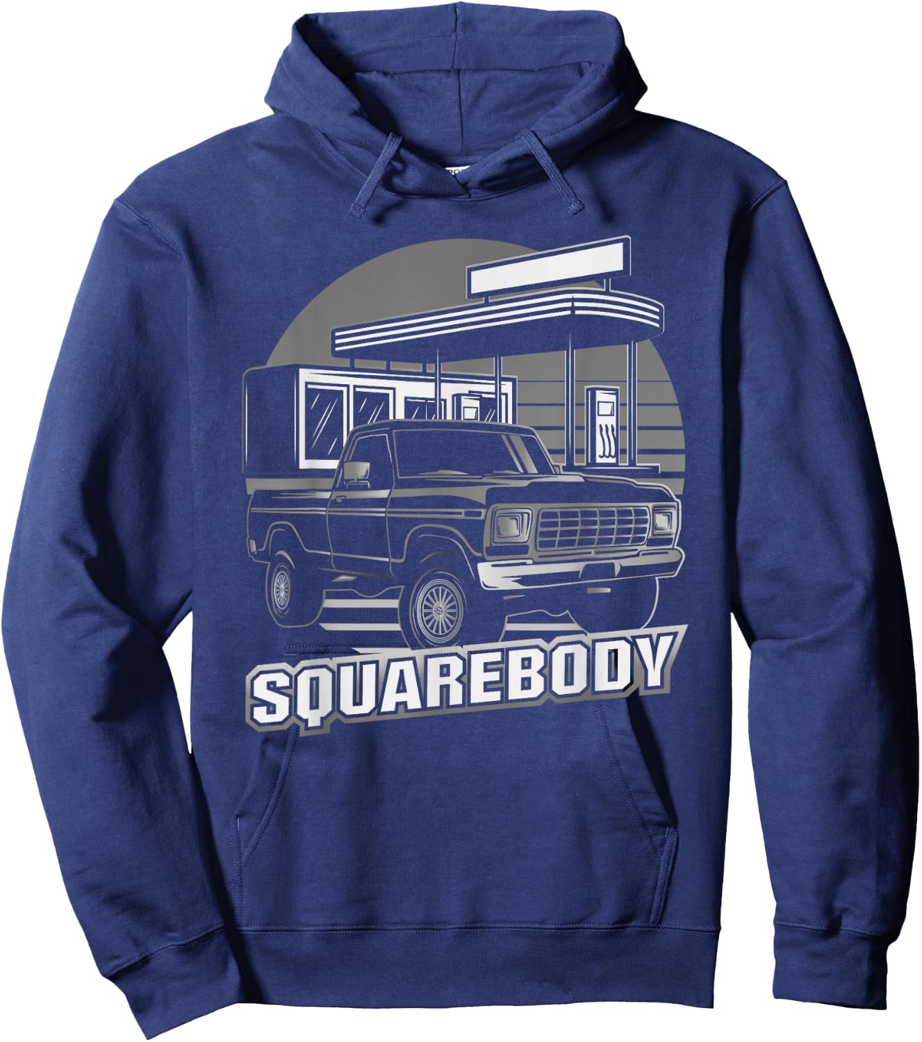 Square Body Truck Classic Squarebody Old Vintage Retro Hoodie - Hoodie | Navy