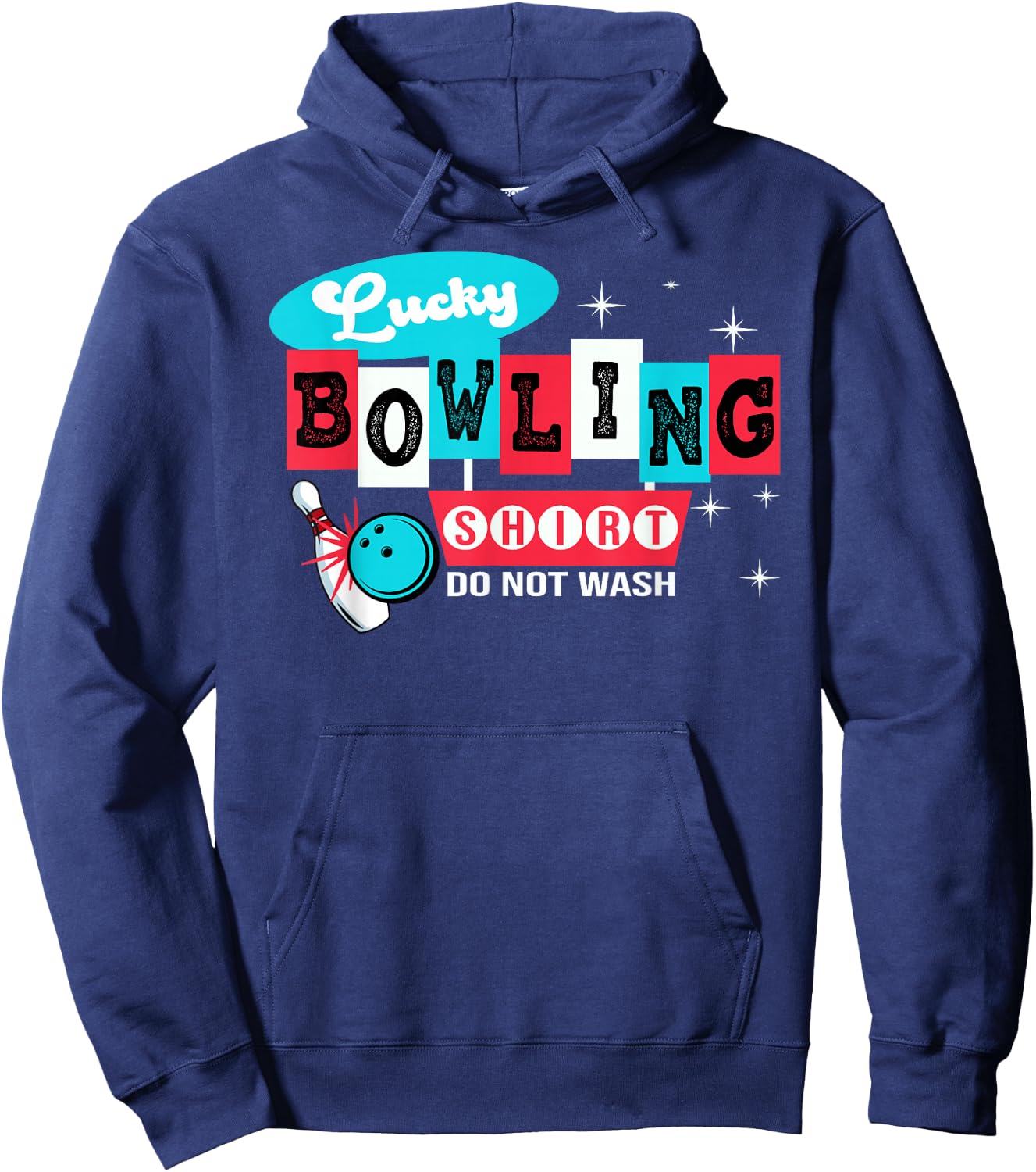 Funny Bowling Design Do not wash This is my lucky Bowling Hoodie - Hoodie | Navy