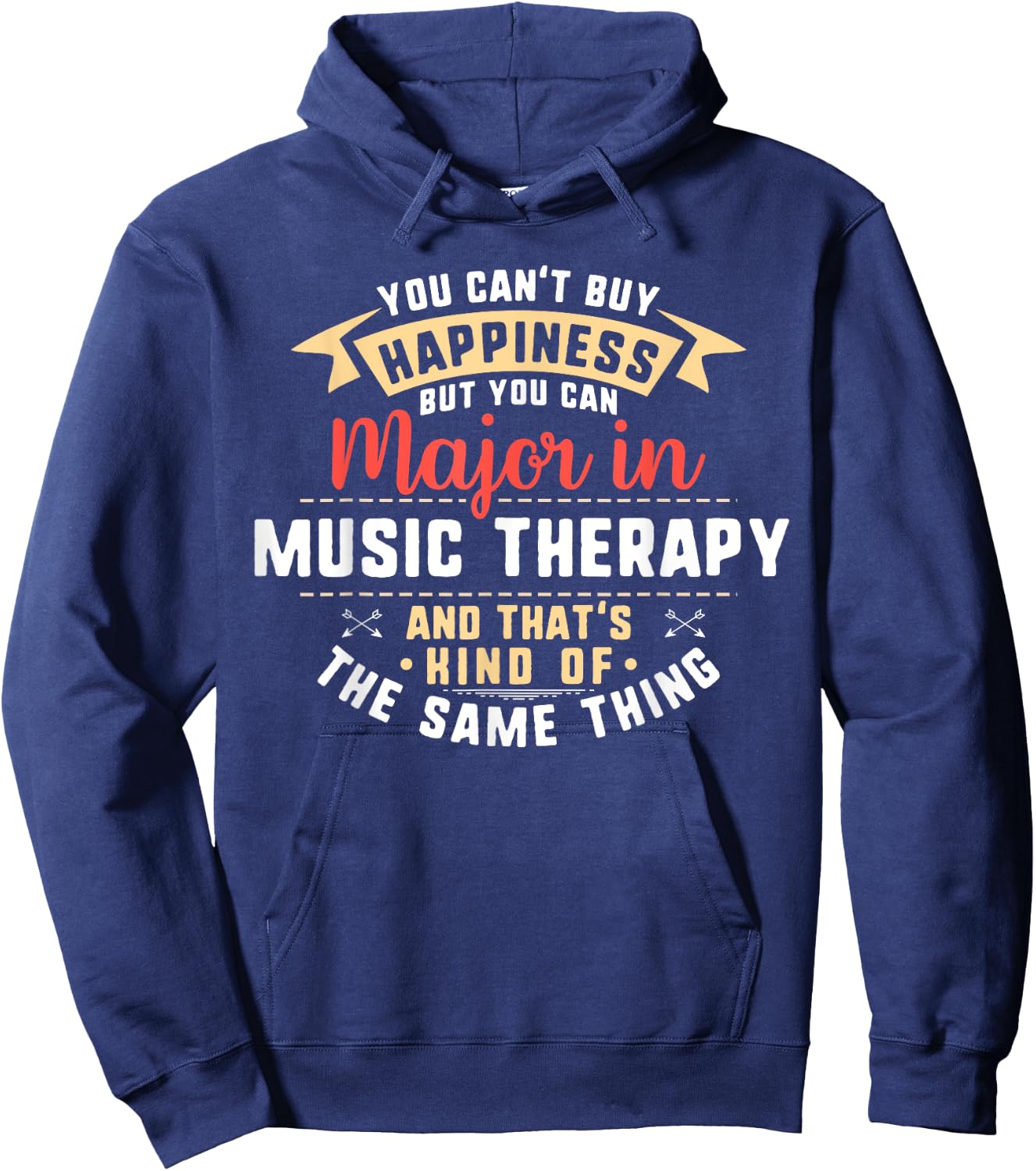 Funny Music Therapy Major Student Shirt Graduation Gift Hoodie - Hoodie | Navy