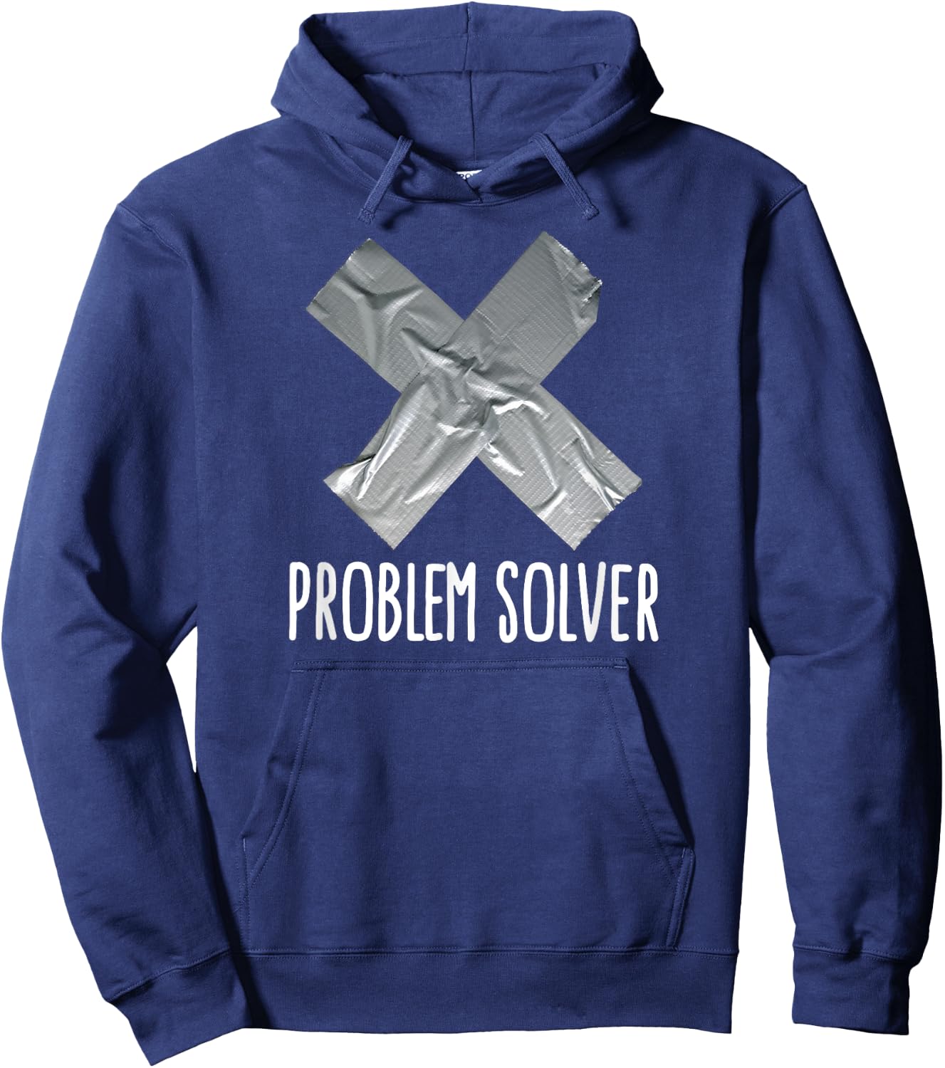 Problem solver Lazy husband funny duct tape fathers day gift Hoodie - Hoodie | Navy
