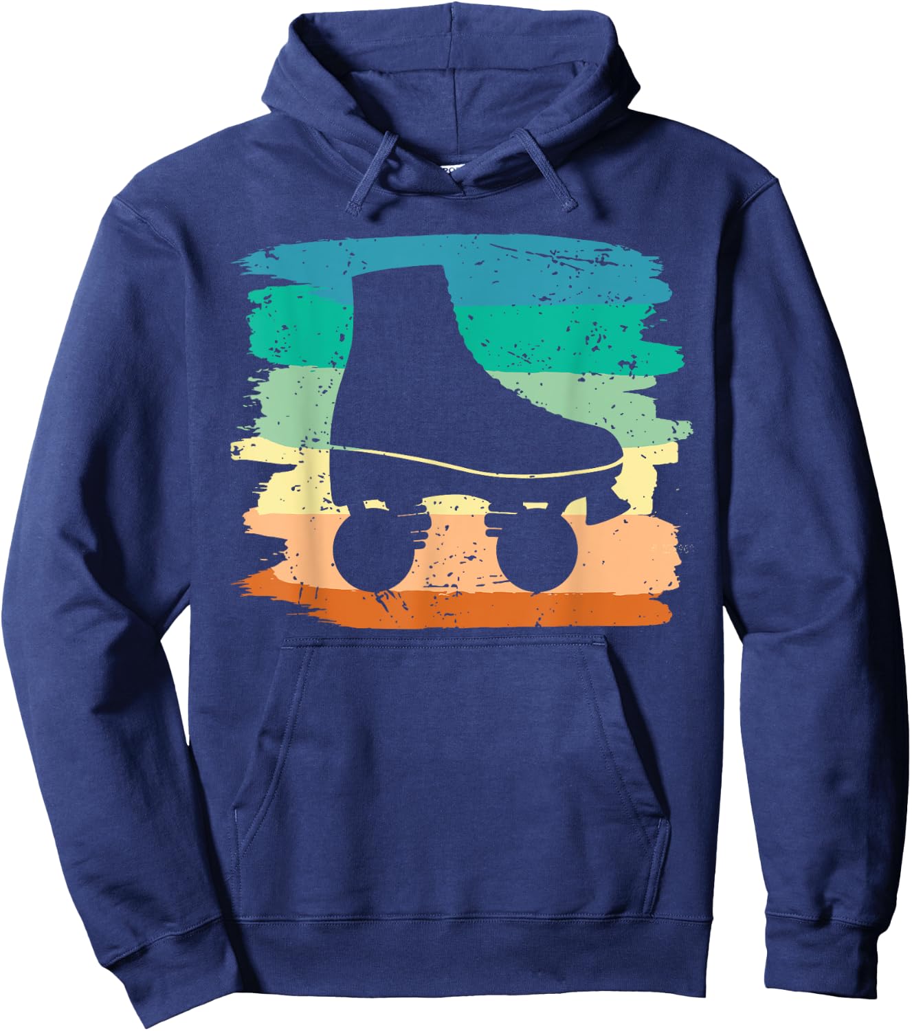 Roller Skating Art Men Women 80s Roller Derby Rollerskate Hoodie - Hoodie | Navy