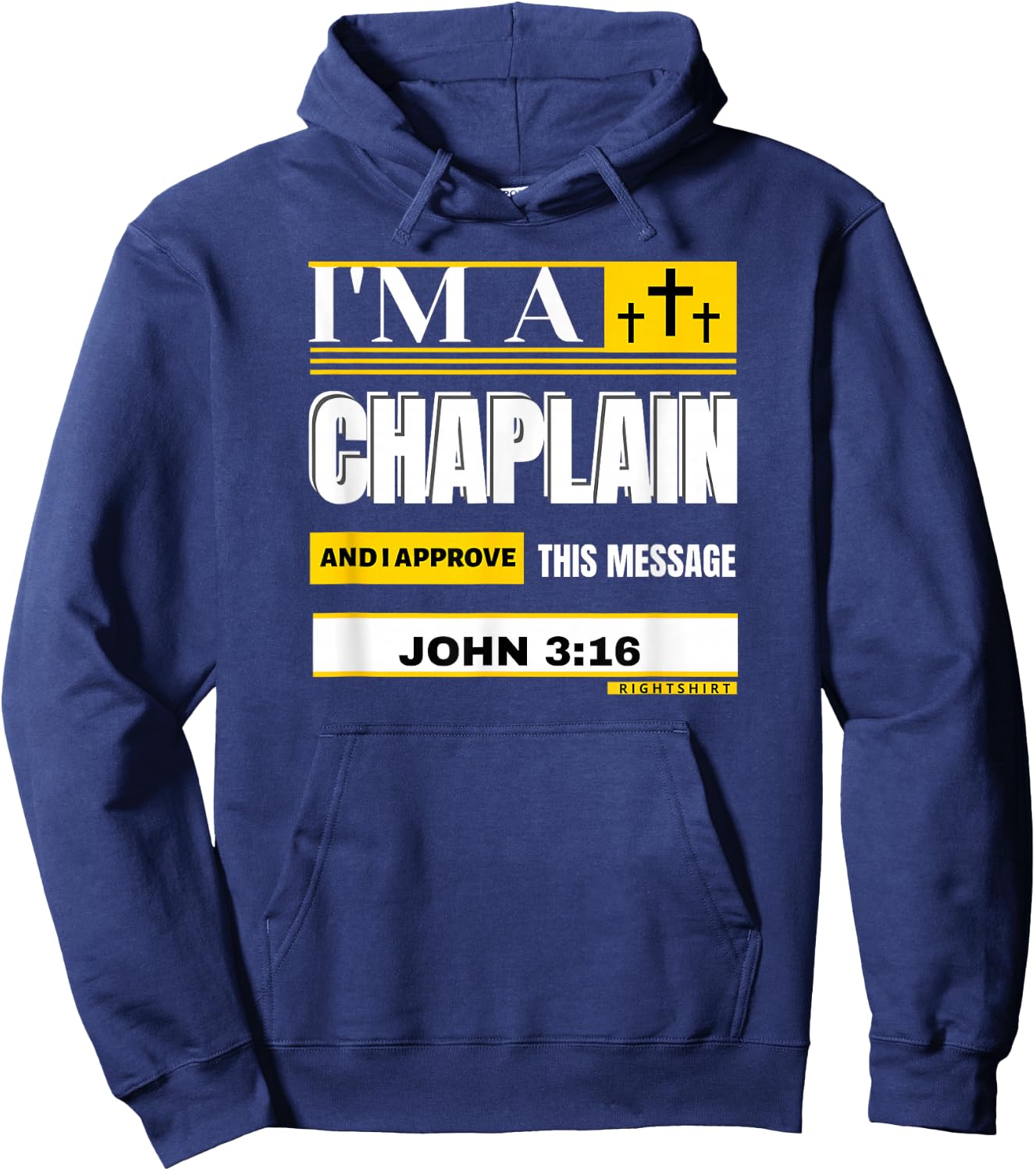 ARMY NAVY CHAPLAIN Appreciation Christian MESSAGE JOHN 3:16 Hoodie - Hoodie | Navy
