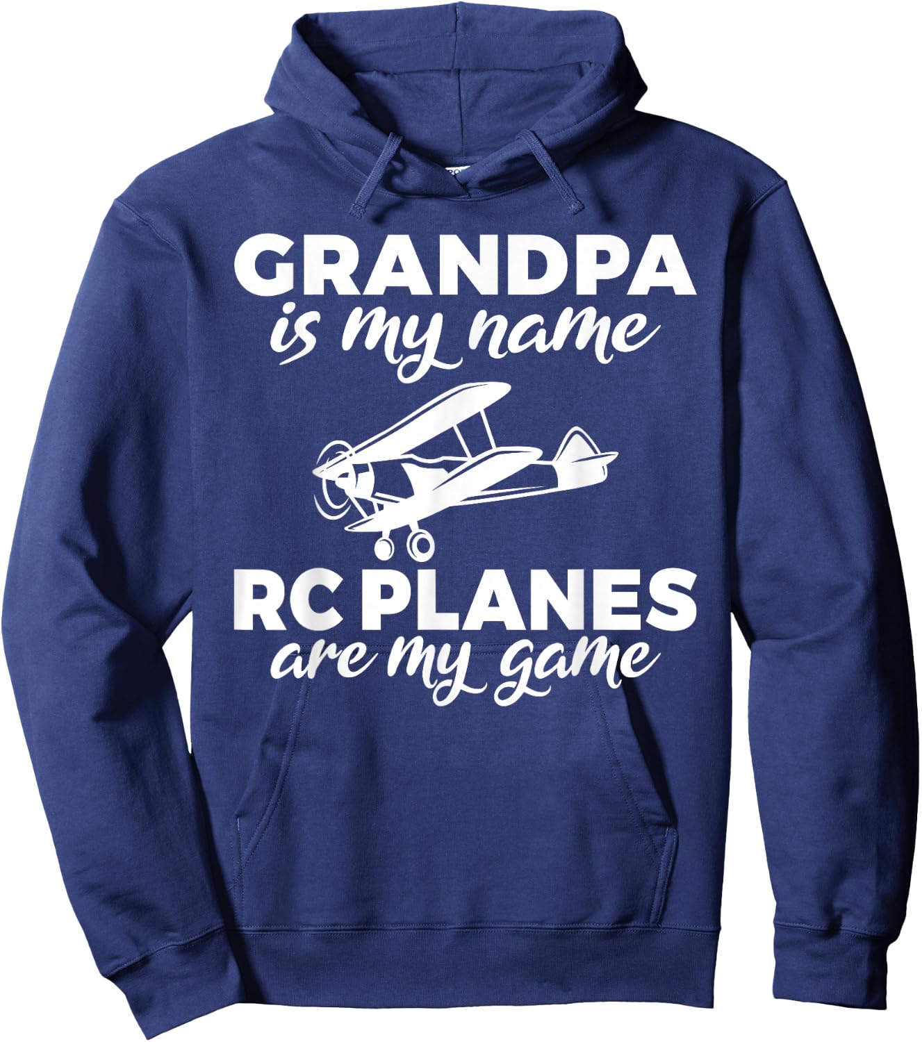 Grandpa is my Name Rc Planes are my Game RC Plane Grandpa Hoodie - Hoodie | Navy