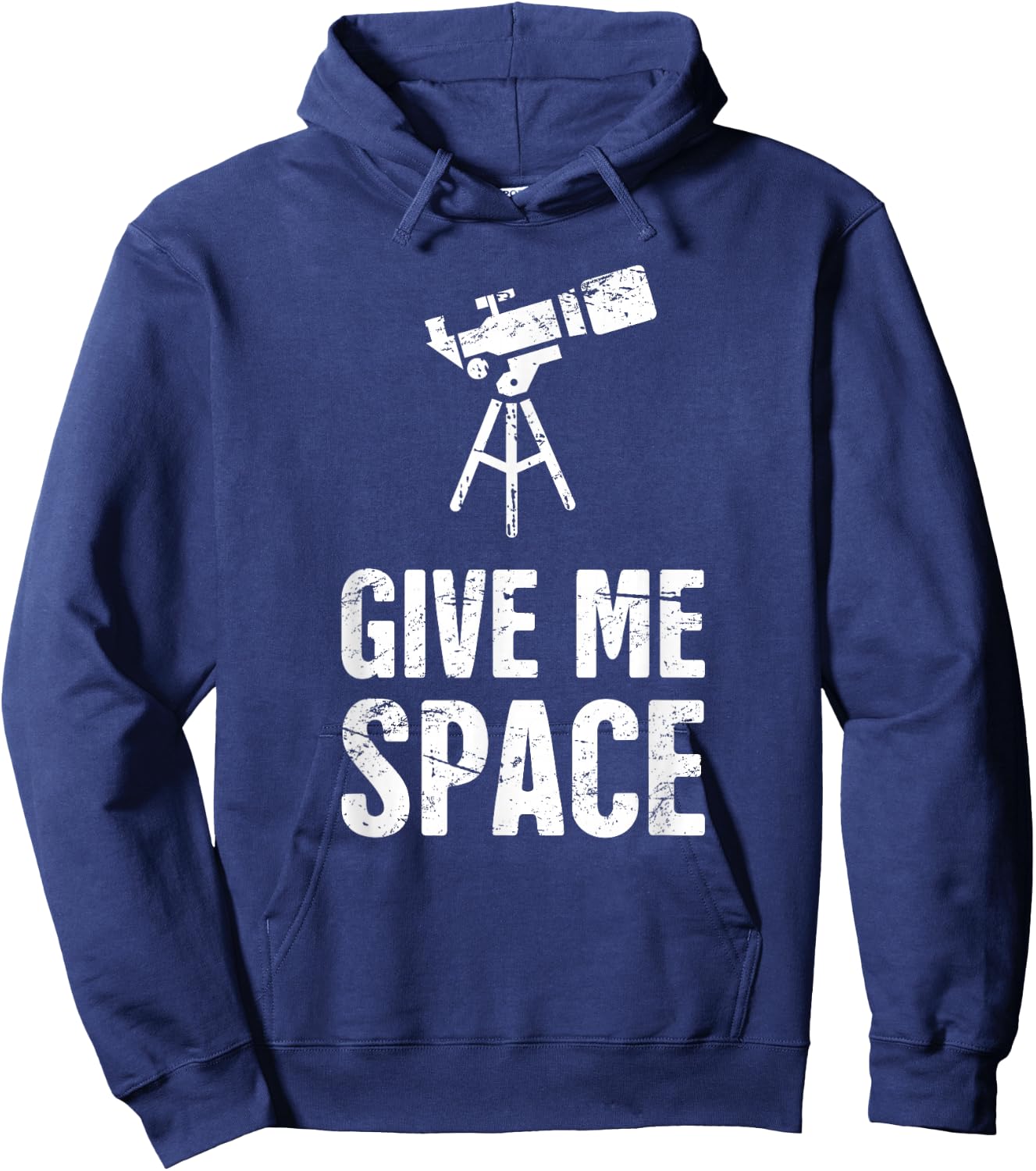 Funny "Give Me Space" Telescope Hoodie - Hoodie | Navy