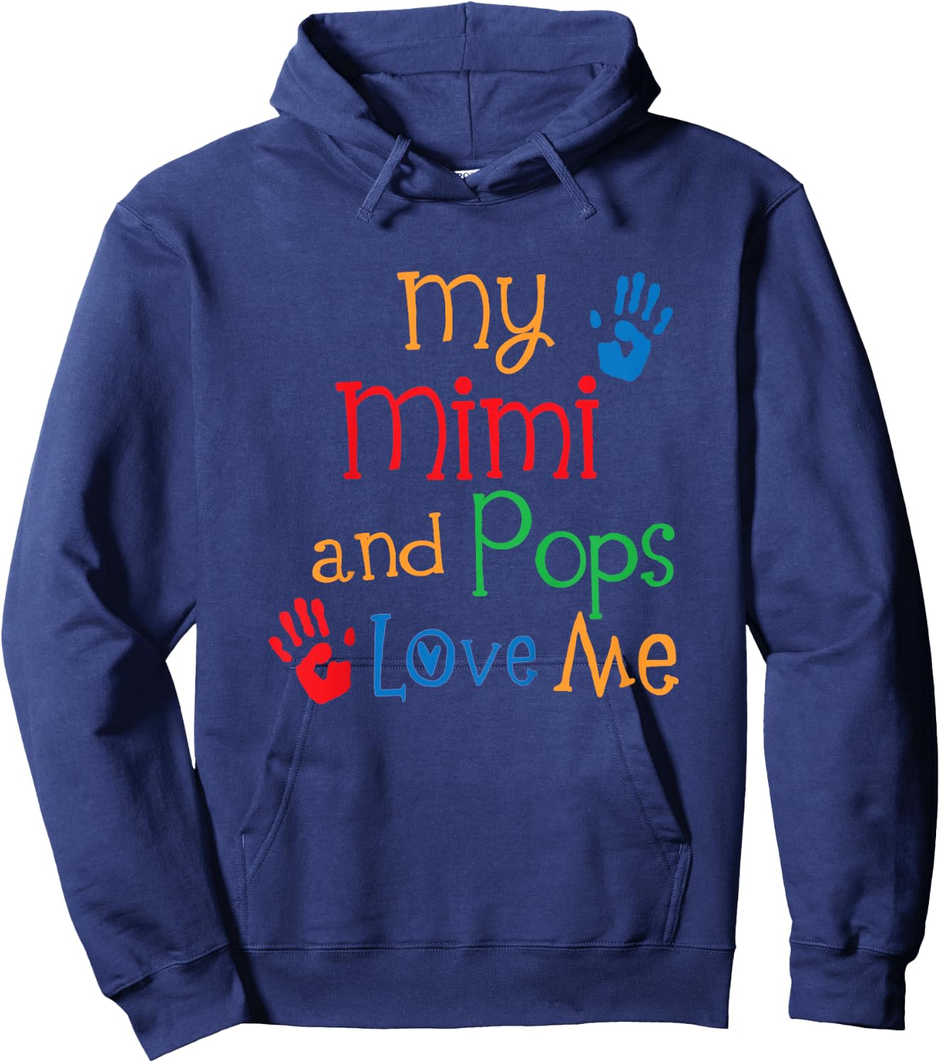 Kids My Mimi and Pops Love Me Hoodie - Hoodie | Navy