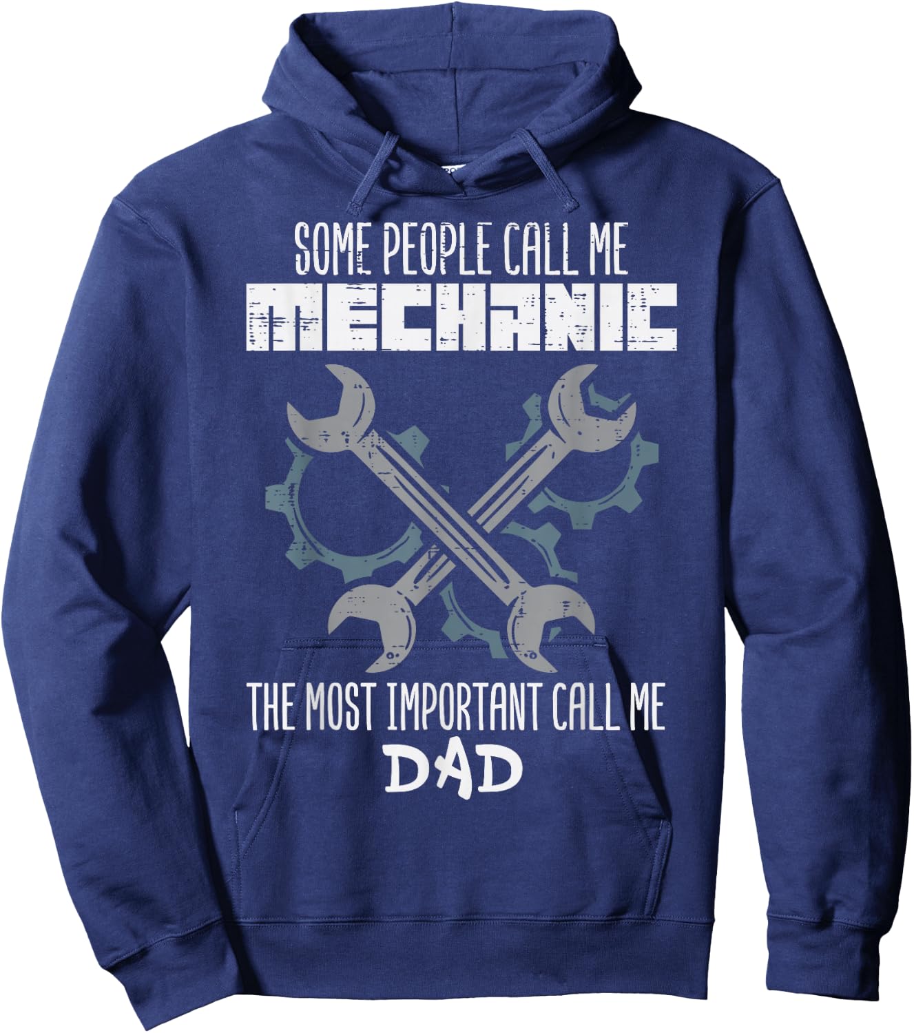 Some People Call Me Mechanic Dad Fathers Day Papa Daddy Men Hoodie - Hoodie | Navy