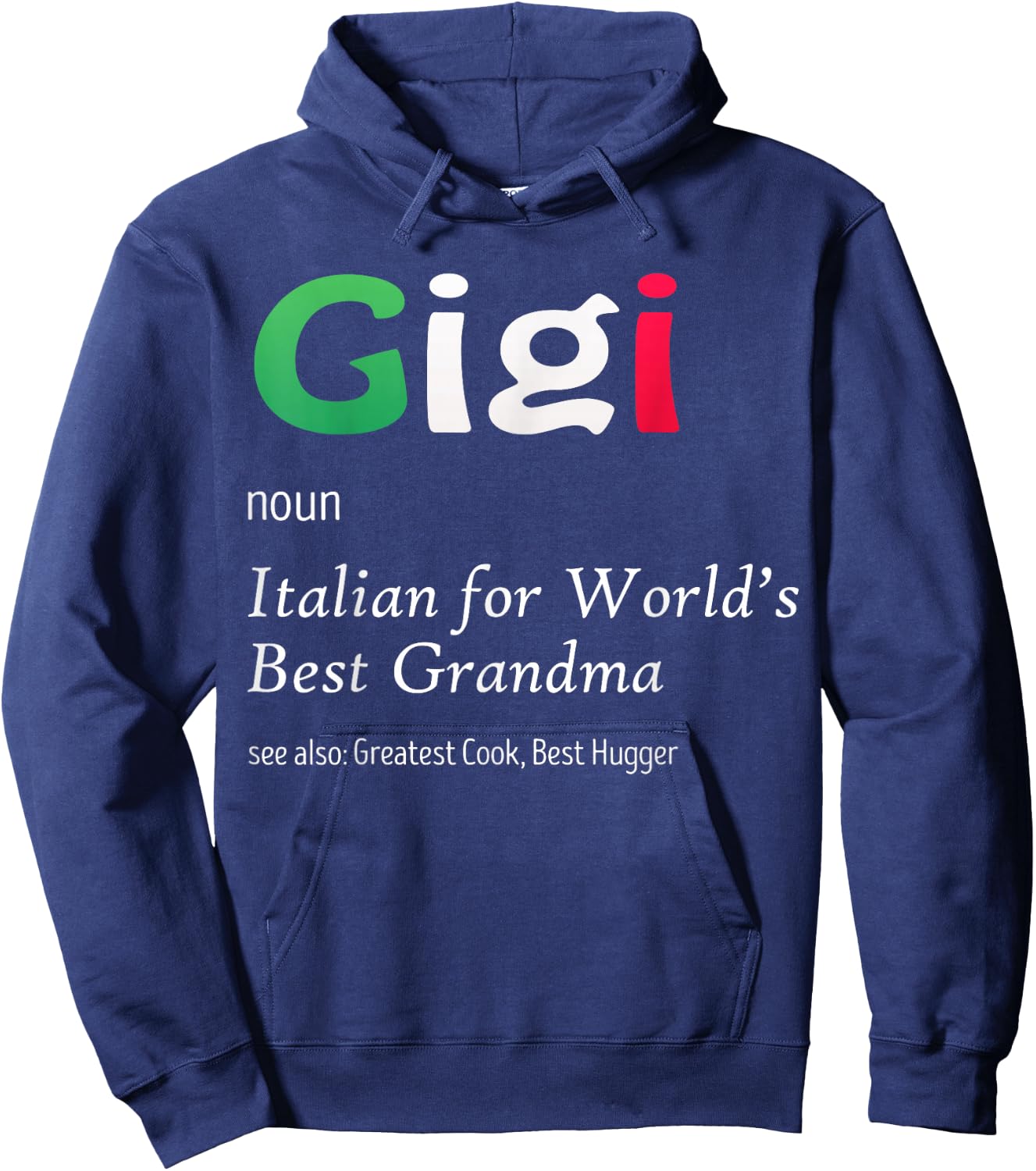 Definition Of Gigi World's Greatest Italian Funny Matching Hoodie - Hoodie | Navy