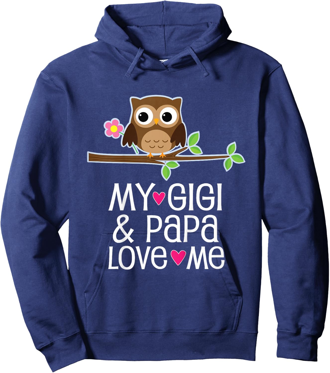 My Gigi and Papa Love Me Grandchild Hoodie - Hoodie | Navy