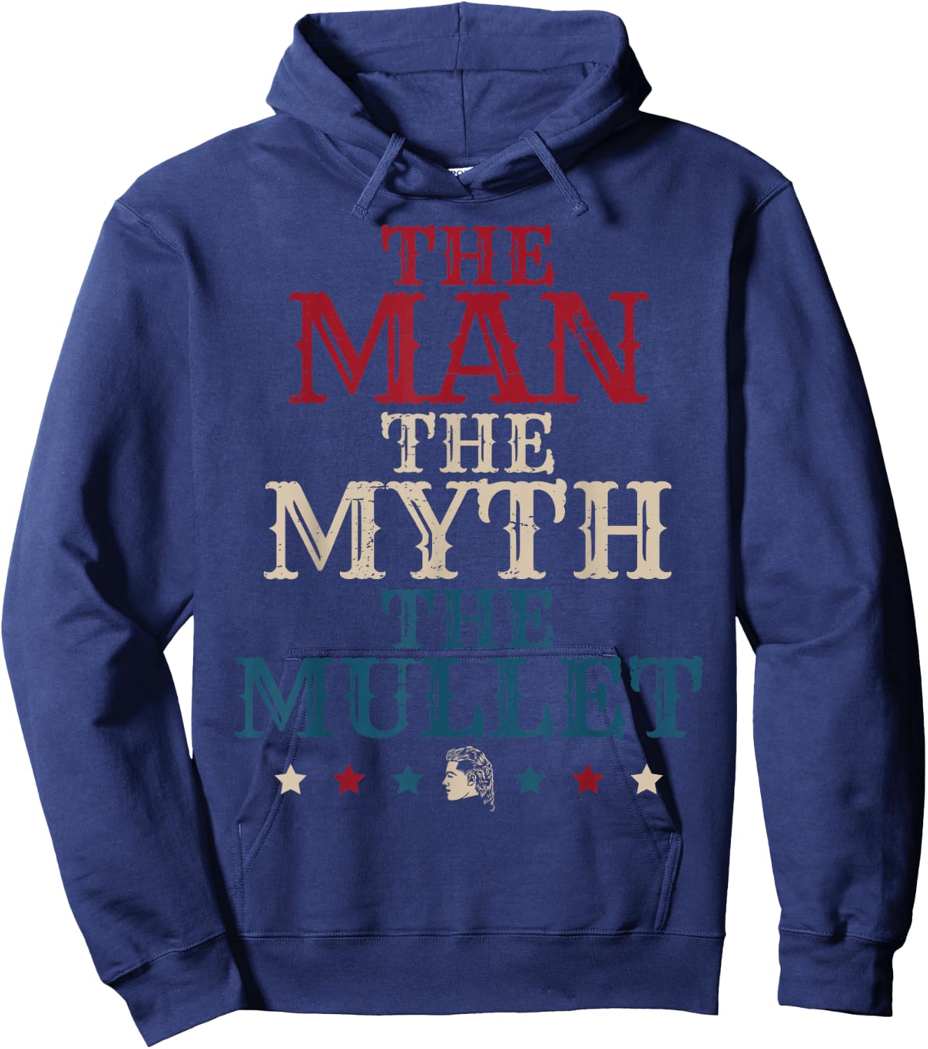 The Man The Myth The Mullet American Flag US Patriots Hoodie - Hoodie | Navy