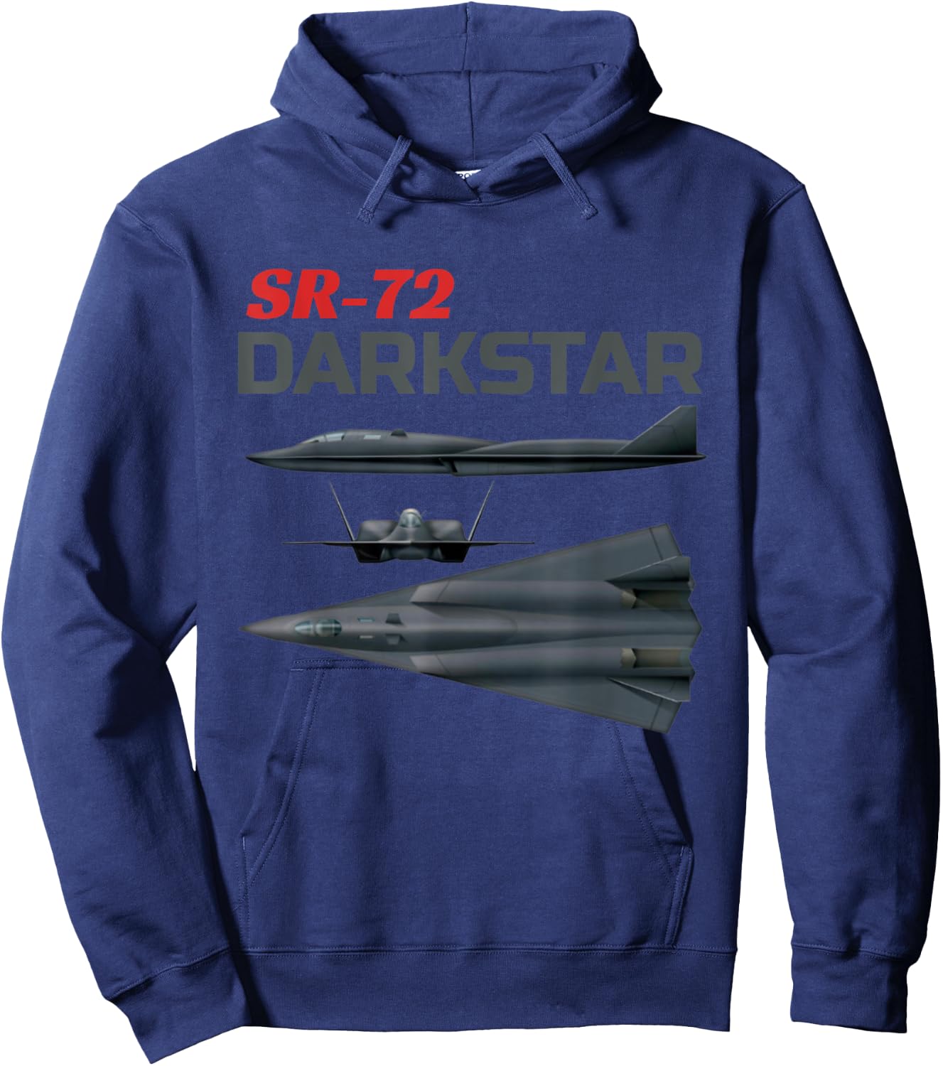 Fun American Military Aviation SR-72 Blackbird II In Action. Hoodie - Hoodie | Navy