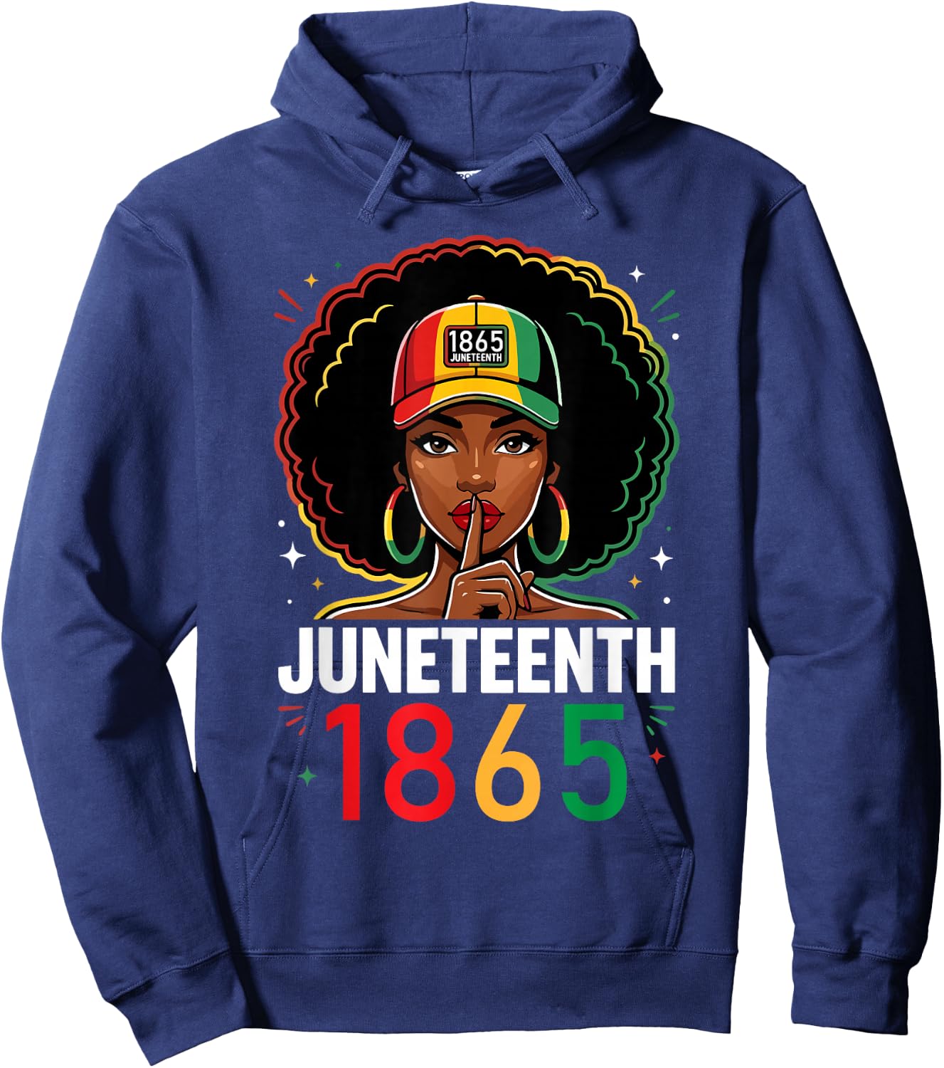 Juneteenth Black American 1865 Juneteenth Women Hoodie - Hoodie | Navy