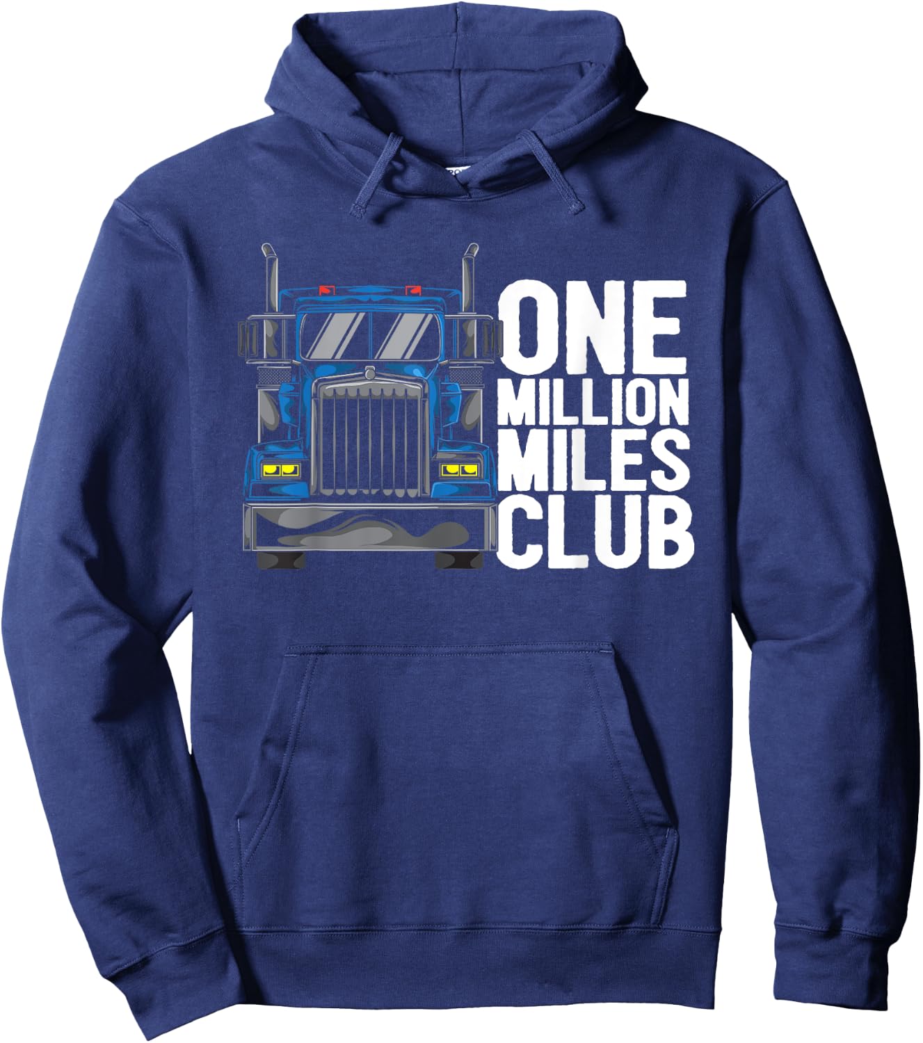 One Million Miles Club Diesel Truck Driver Trucker Trucking Hoodie - Hoodie | Navy