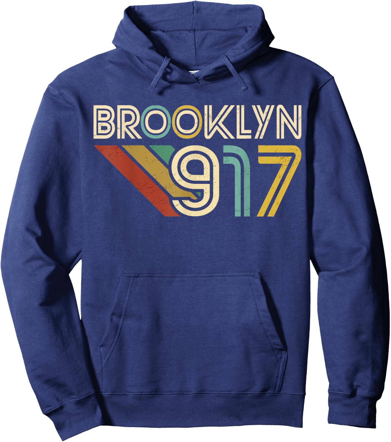 Brooklyn 917 New York City State Area Code, Vintage Brooklyn Hoodie - Hoodie | Navy