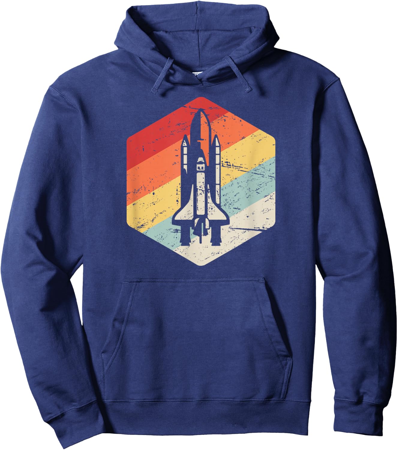Retro Vintage Space Shuttle / United States Space Shuttle Hoodie - Hoodie | Navy