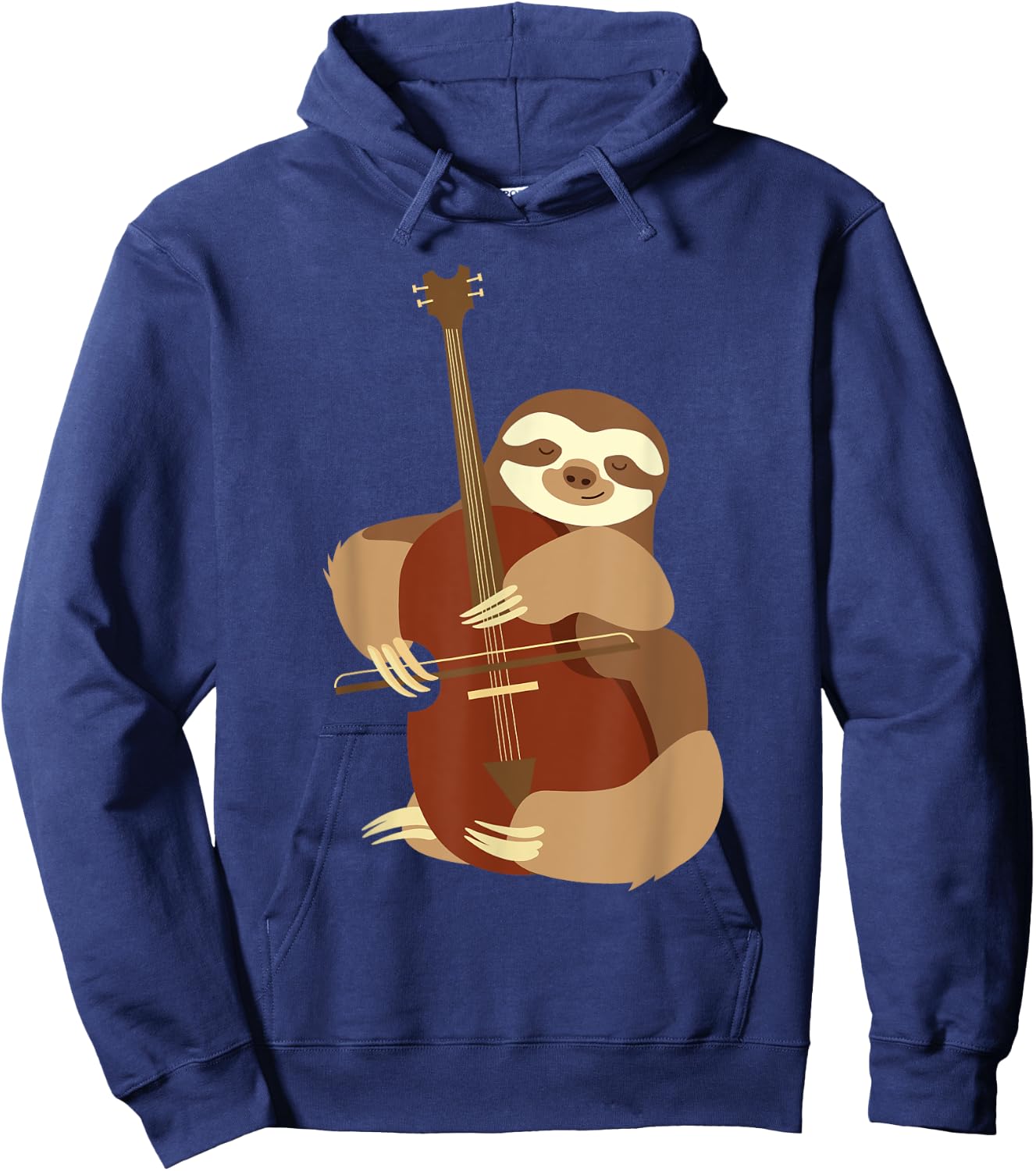 Sloth Cello Player Cellist Musician Classical Music Hoodie - Hoodie | Navy