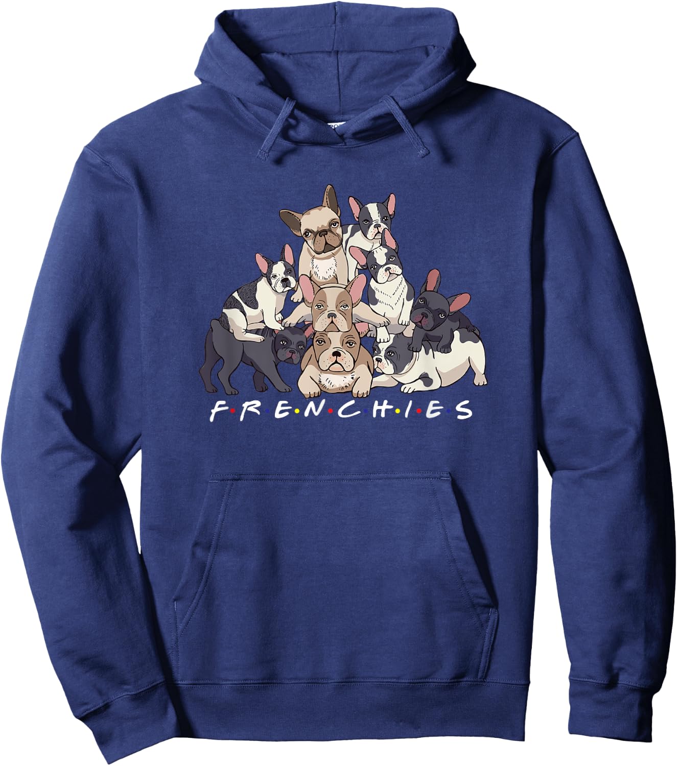 Frenchies | French Bulldog Dog Owner Women Men Hoodie - Hoodie | Navy