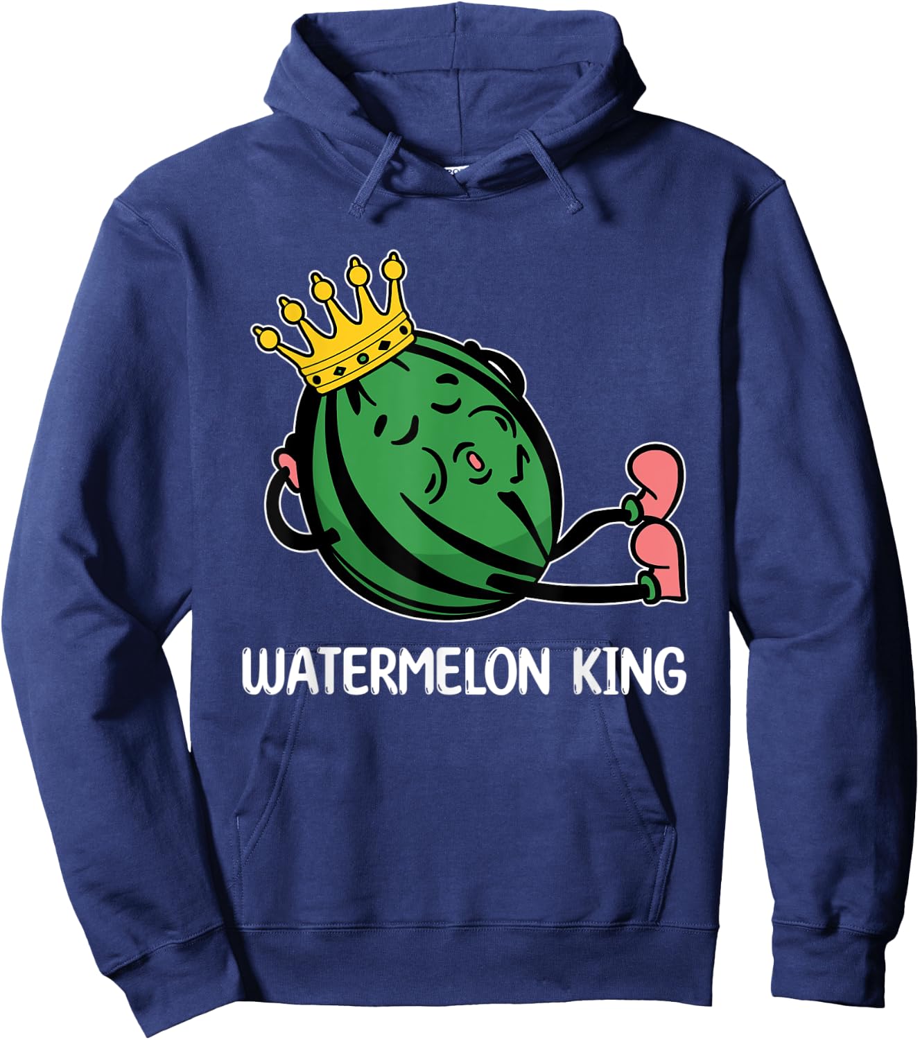 Cool Watermelon King Design Hoodie - Hoodie | Navy