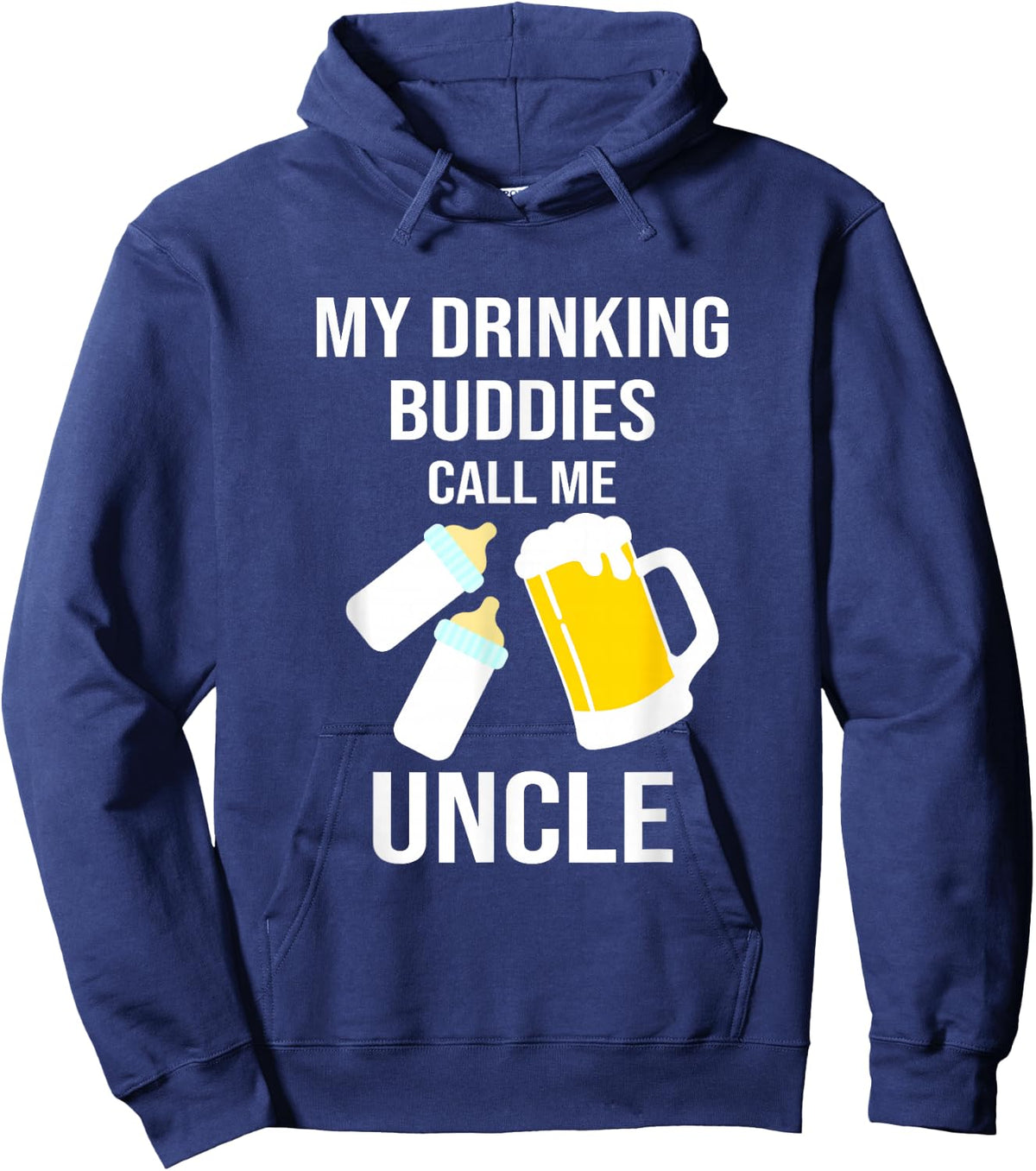 Uncle of Twins Drinking Buddies Twin Nephew Niece Hoodie - Hoodie | Navy