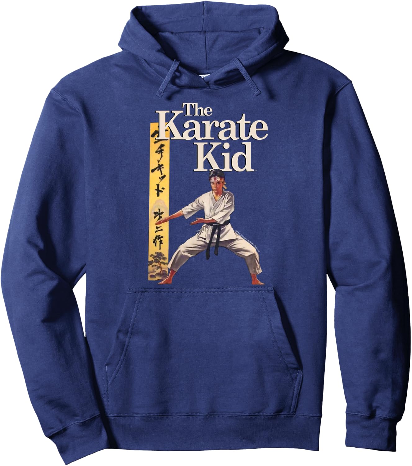 The Karate Kid Chop Vintage Painted Poster Movie Hoodie - Hoodie | Navy