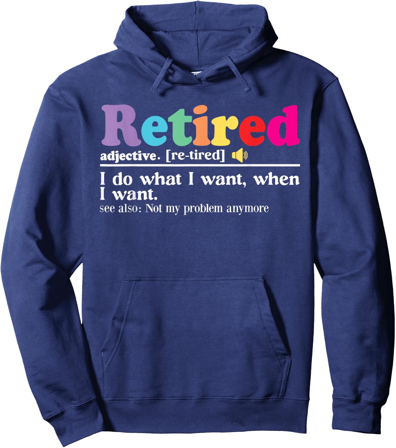Retired Definition Funny Retirement Teacher Women Hoodie - Hoodie | Navy