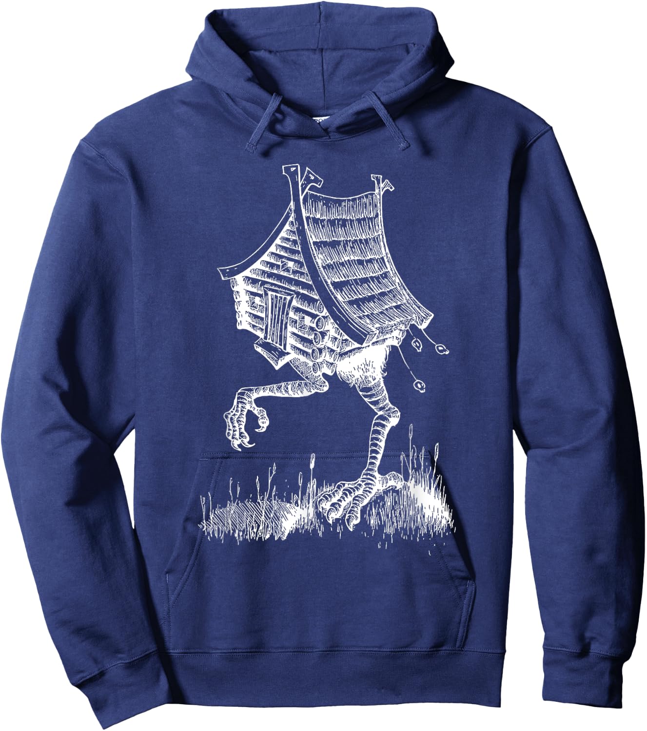 House of Baba Yaga Slavic Folklore Russia Fairy Tale Art Hoodie - Hoodie | Navy