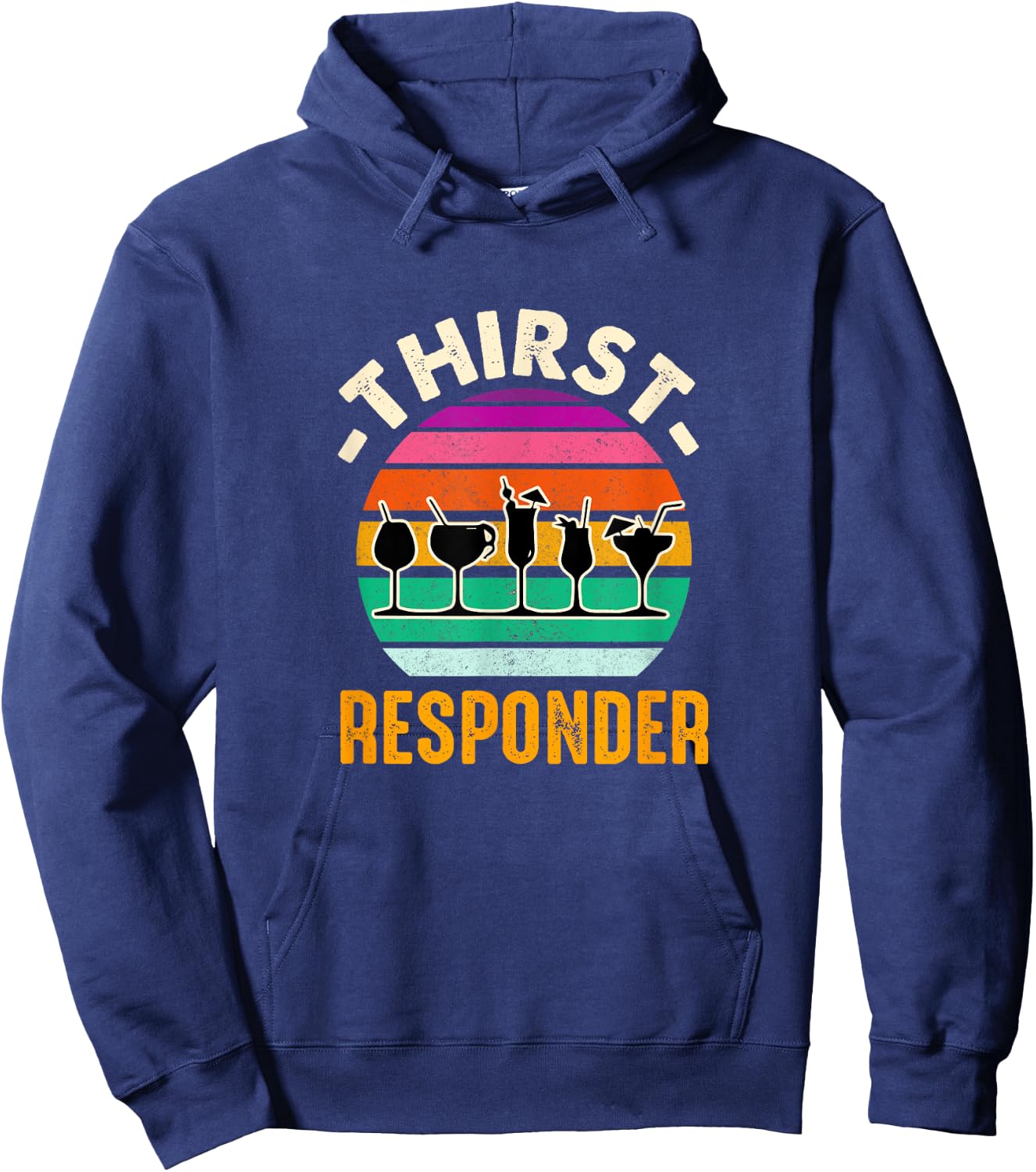 Thirst A Responder Funny Bartender Barman Barkeeper Barista Hoodie - Hoodie | Navy