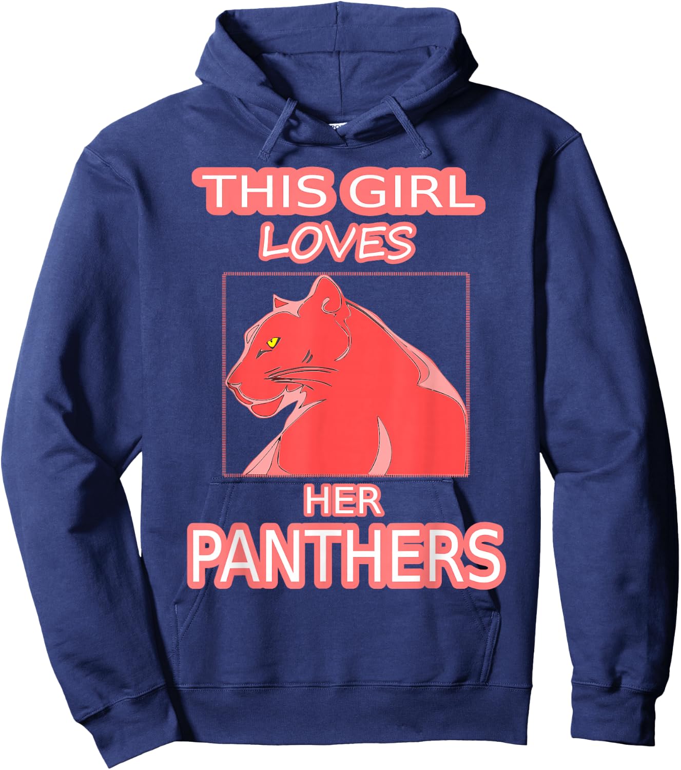 This Girl Her Loves Panthers from Florida Sports T Shirt Hoodie - Hoodie | Navy