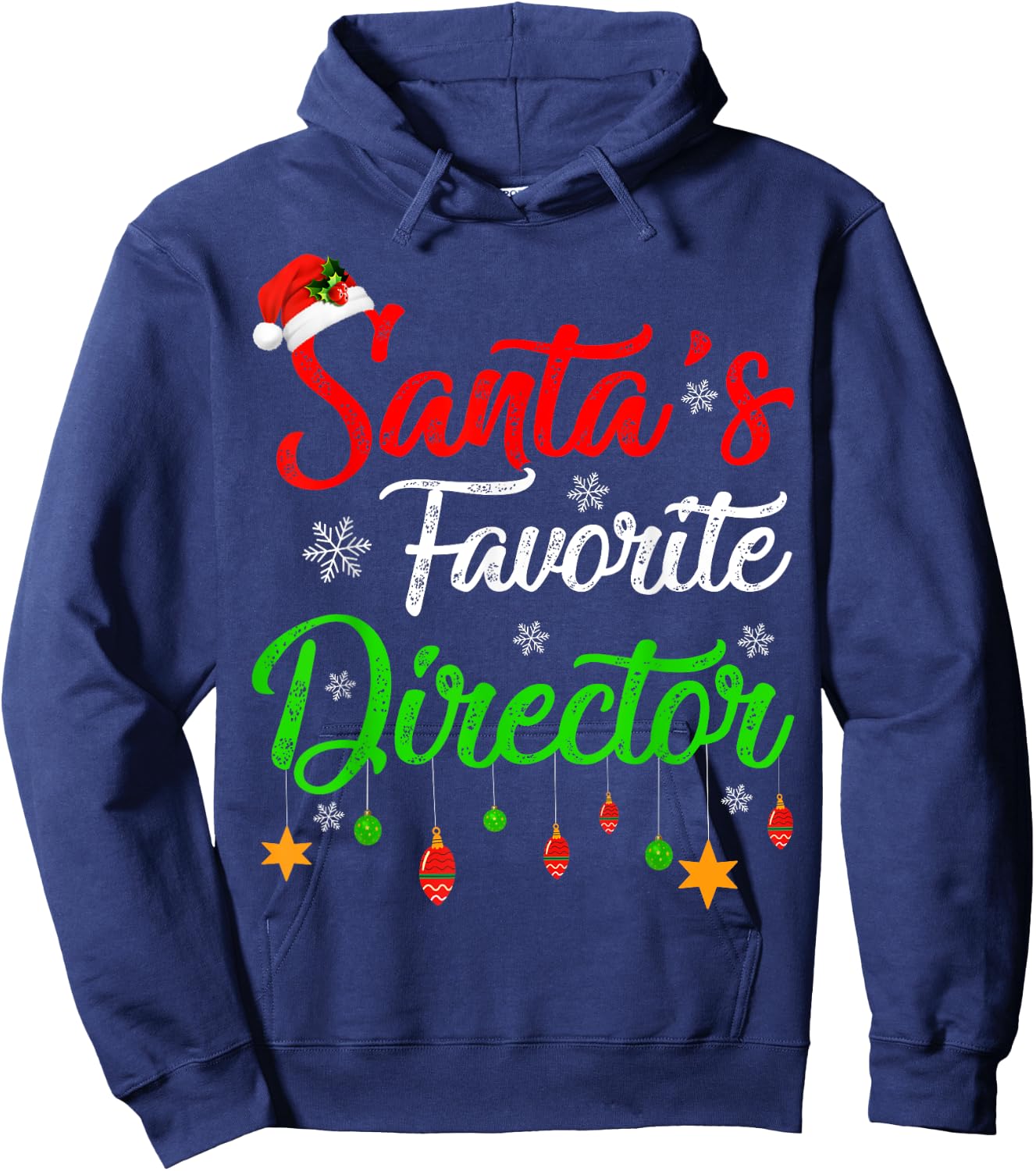 Funny Xmas Santa's Favorite Director Christmas Hoodie - Hoodie | Navy