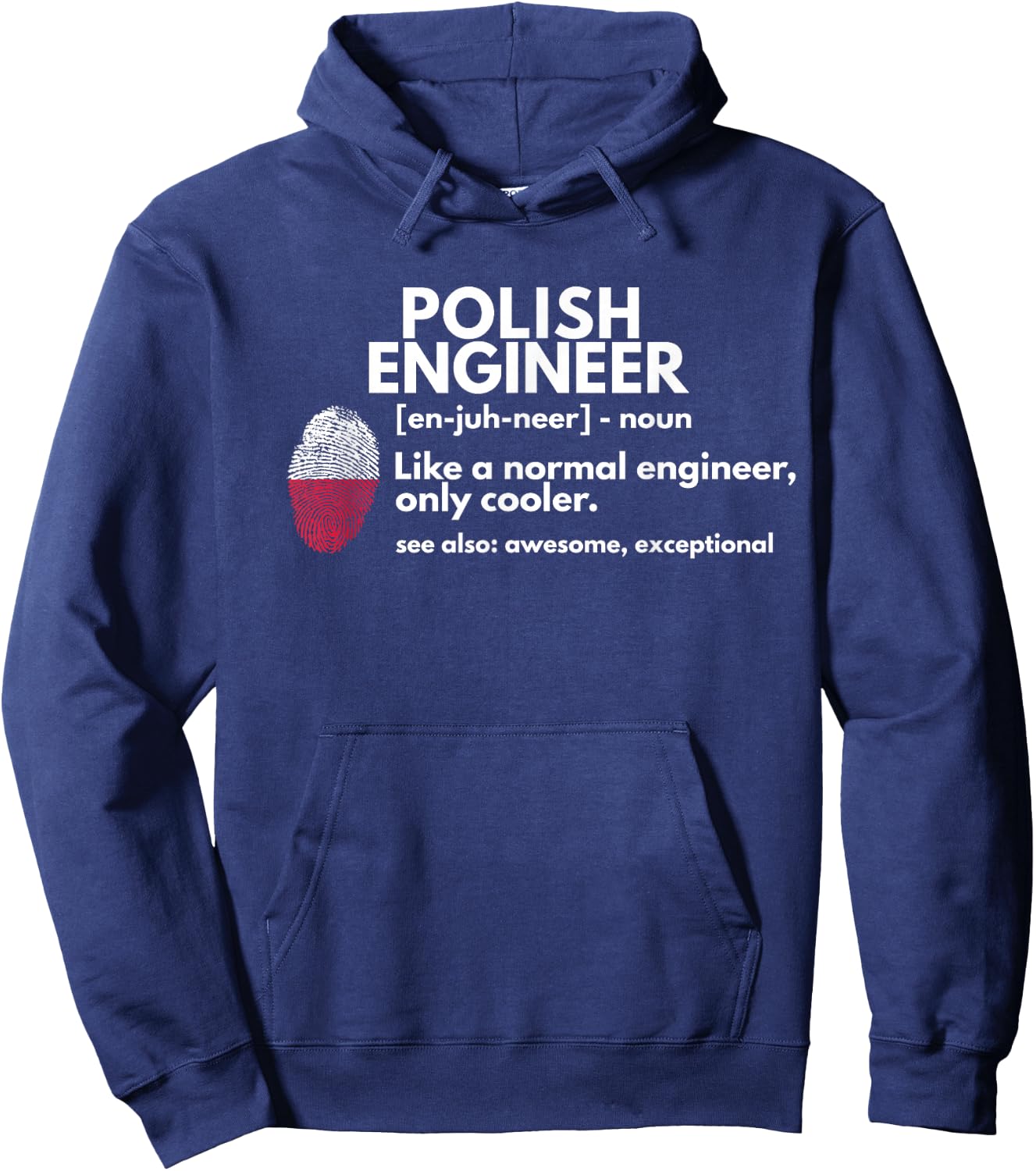 Funny Polish Engineer Definition Poland Engineering Gift Hoodie - Hoodie | Navy