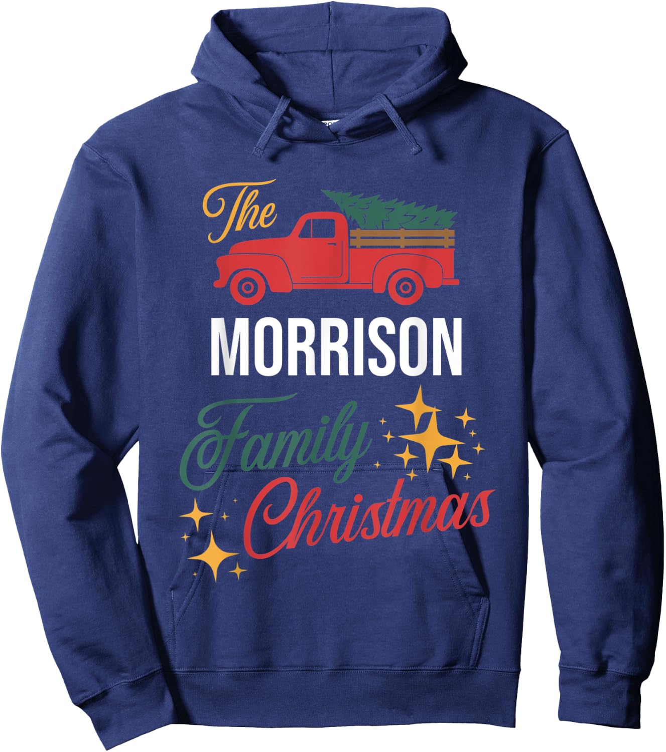 The Morrison Family Christmas Matching Pajamas Group Gift Hoodie - Hoodie | Navy