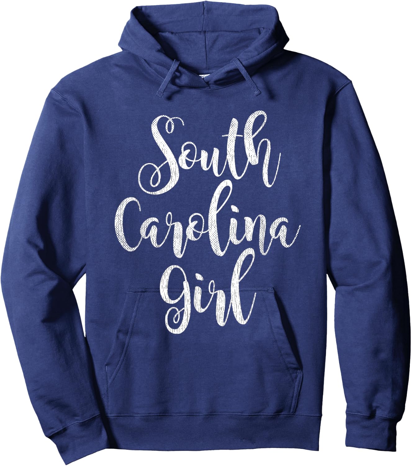 Distressed SC Women Cute South Carolina Girl Hoodie - Hoodie | Navy