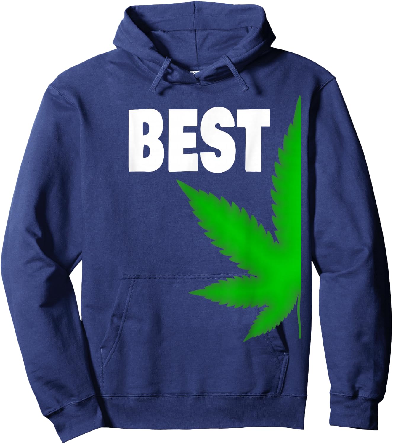 Couples Matching Best Buds BFF Marijuana Leaf Weed Gift Small Hoodie - Hoodie | Navy