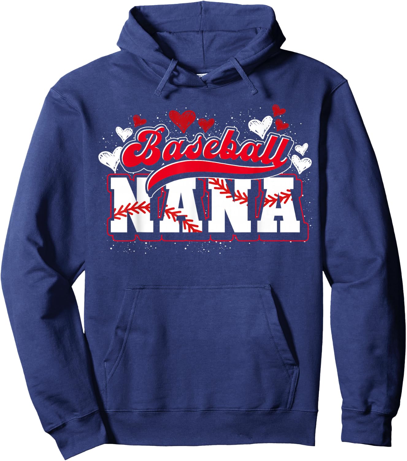 Baseball Nana Baseball Player Grandma Baseball Fan Baseball Hoodie - Hoodie | Navy