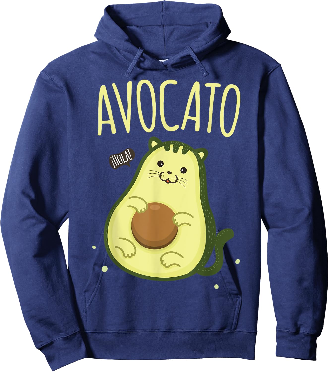 Cute Avocato Avocado Cat Kawaii Hoodie - Hoodie | Navy