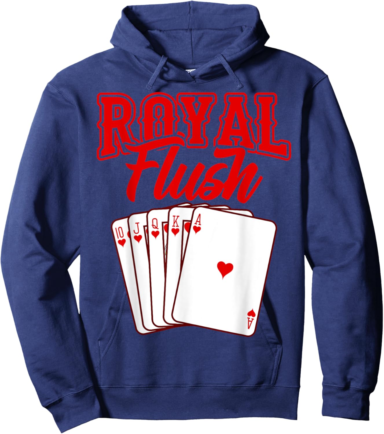 Royal Flush Shirt Playing Card Poker Gift Hoodie - Hoodie | Navy