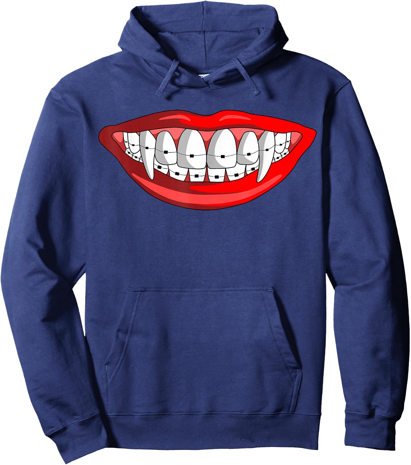 Orthodontist Dental Vampire Braces Teeth Hoodie - Hoodie | Navy
