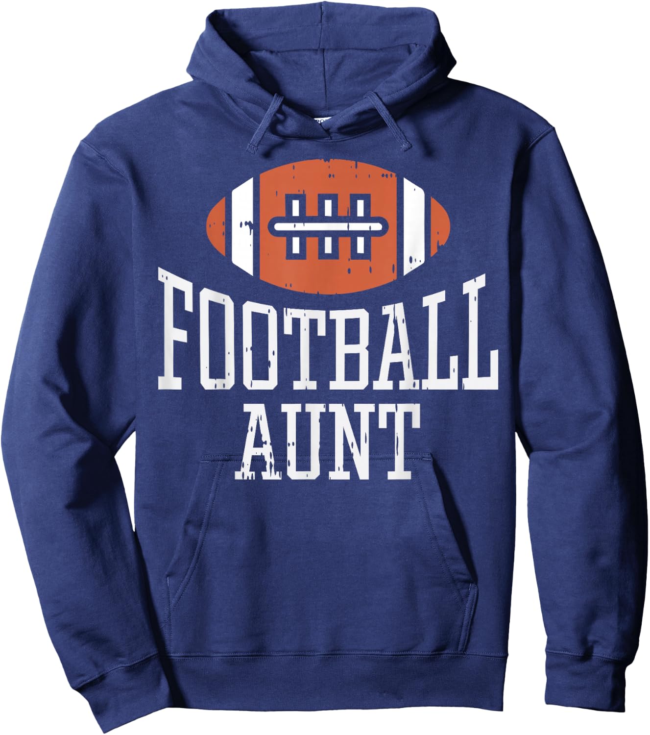 American Football Aunt Vintage Sports Gridiron Game Day Hoodie - Hoodie | Navy