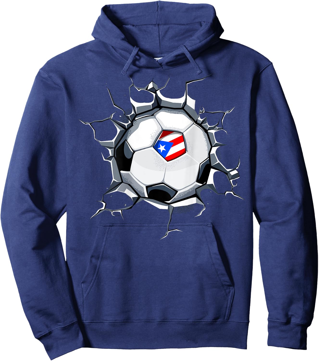 Puerto Rico Soccer Fans Jersey Puerto Rican Football Lovers Hoodie - Hoodie | Navy