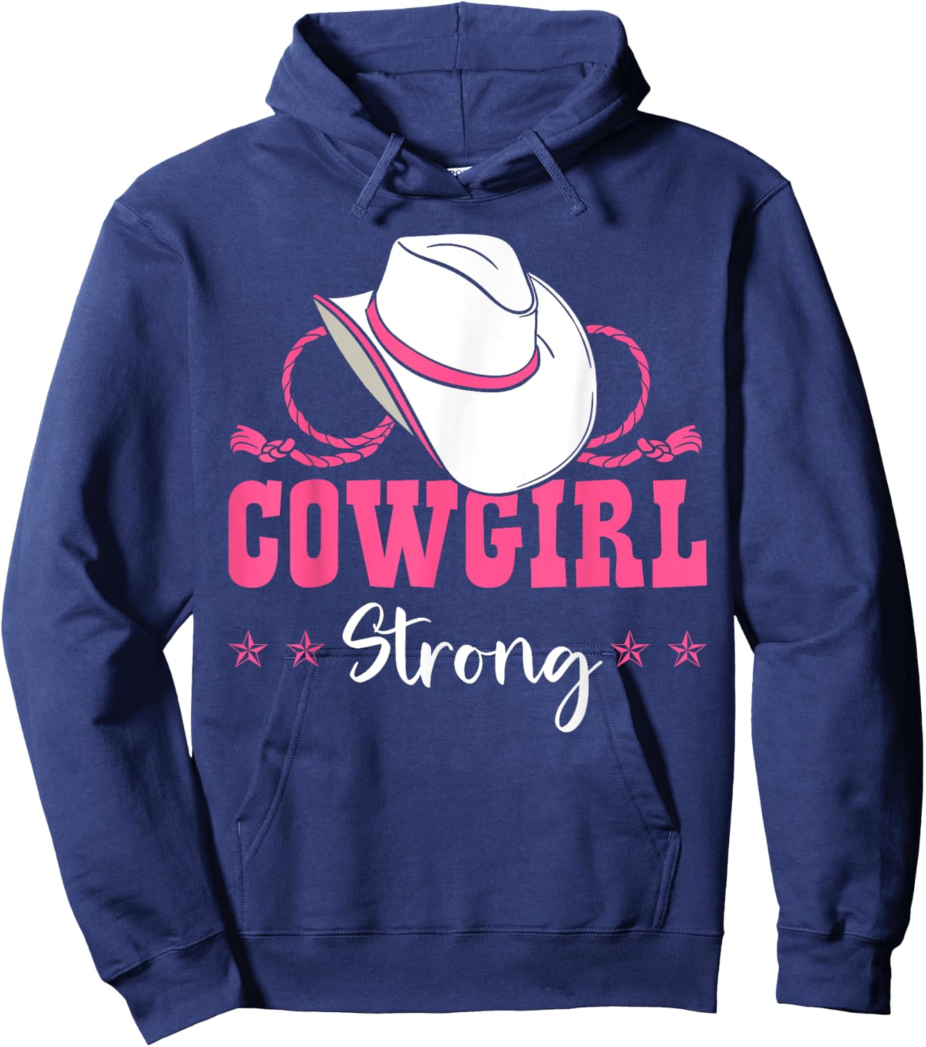 Cowgirl Barrel Racing Roping Horseback Riding Rodeo Hoodie - Hoodie | Navy
