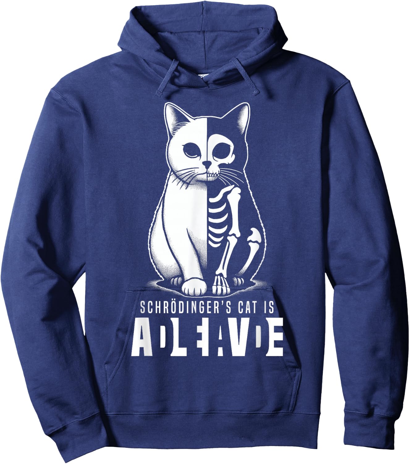 Schrödinger's Cat Dead And Alive Quantum Mechanics Physics Hoodie - Hoodie | Navy