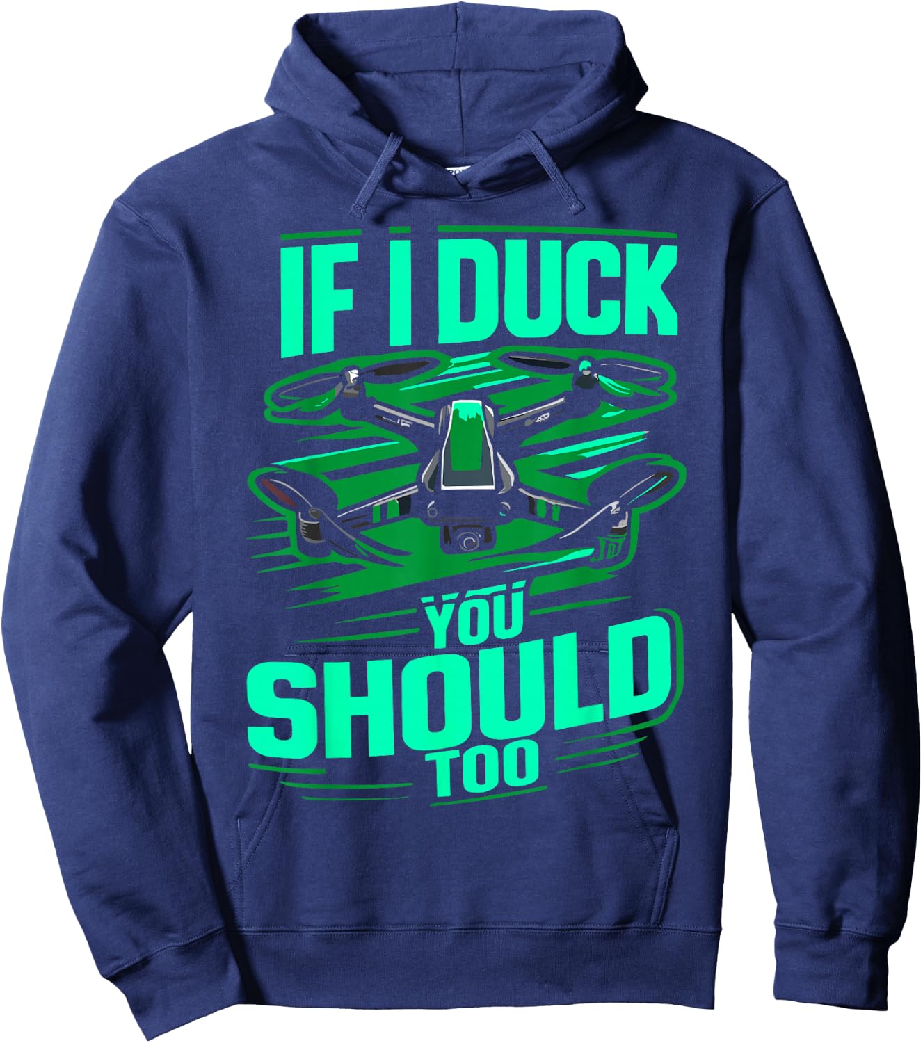 Funny Drone Shirts Men's Drone Enthusiast Black Short Sleeve Cotton Blend Funny Drone Design Hoodie - Hoodie | Navy