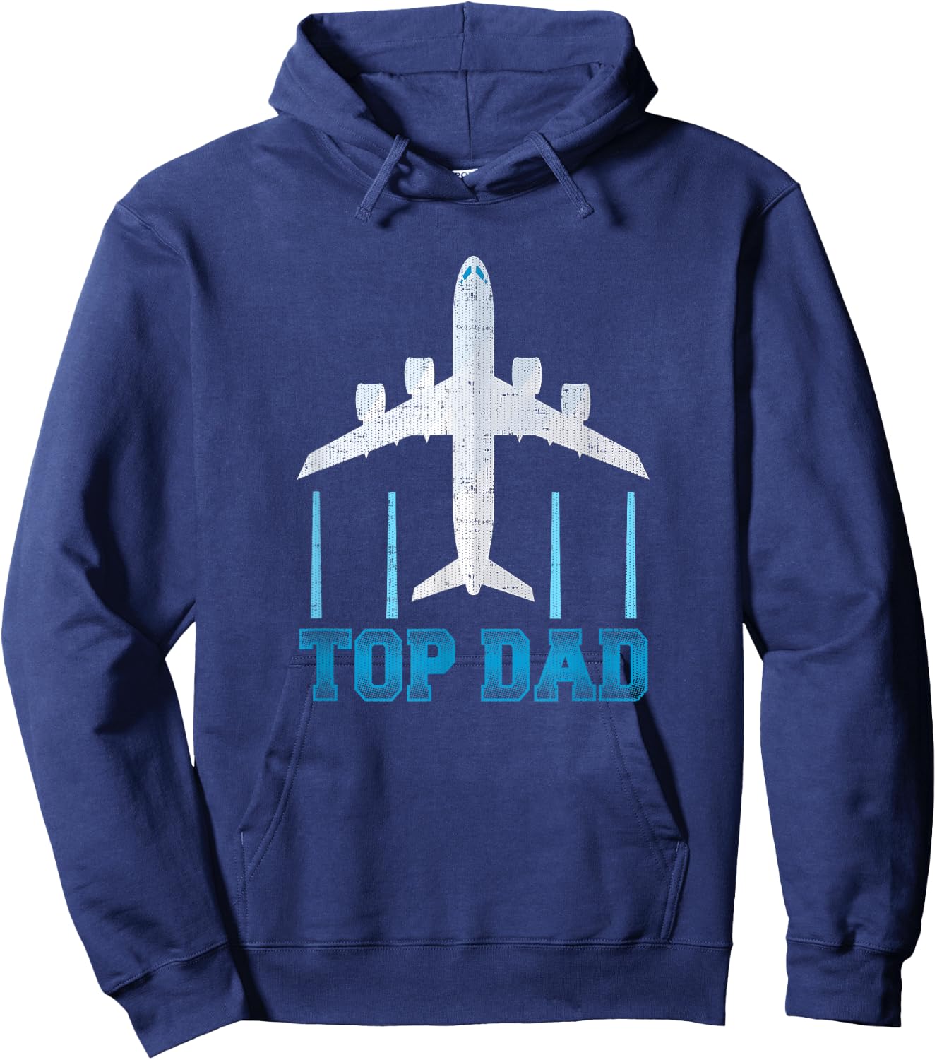 Top Dad Father's Day Airplane Pilot or Military Hoodie - Hoodie | Navy