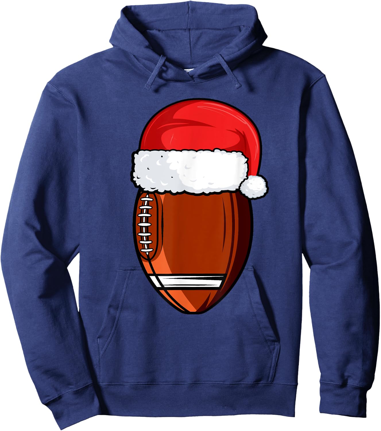 Football Christmas Pajama Shirt, Men Women Kids Hoodie - Hoodie | Navy