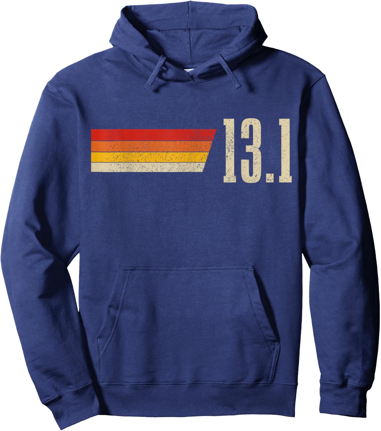Half Marathon 13.1 Miles Vintage Running Marathon Runner Hoodie - Hoodie | Navy