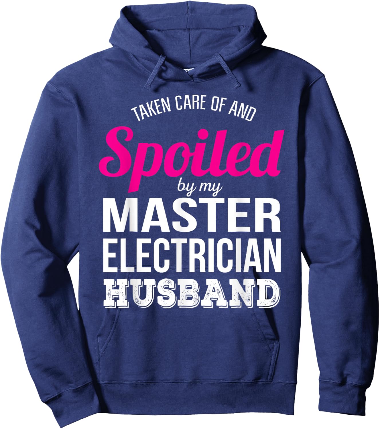 Funny Master Electrician Wife Anniversary Gift Hoodie - Hoodie | Navy